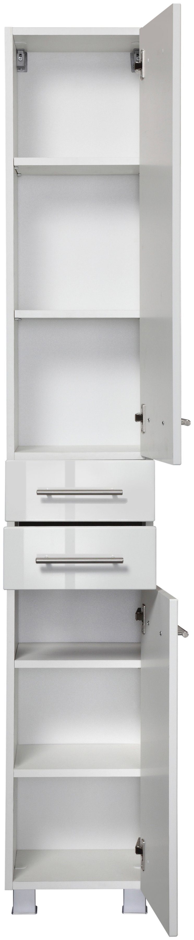 welltime Hoge kast Trento, in verschillende designs en kleuren Badkamermeubels, zijkast breedte 30 cm, veel opbergruimte, Made in Germany