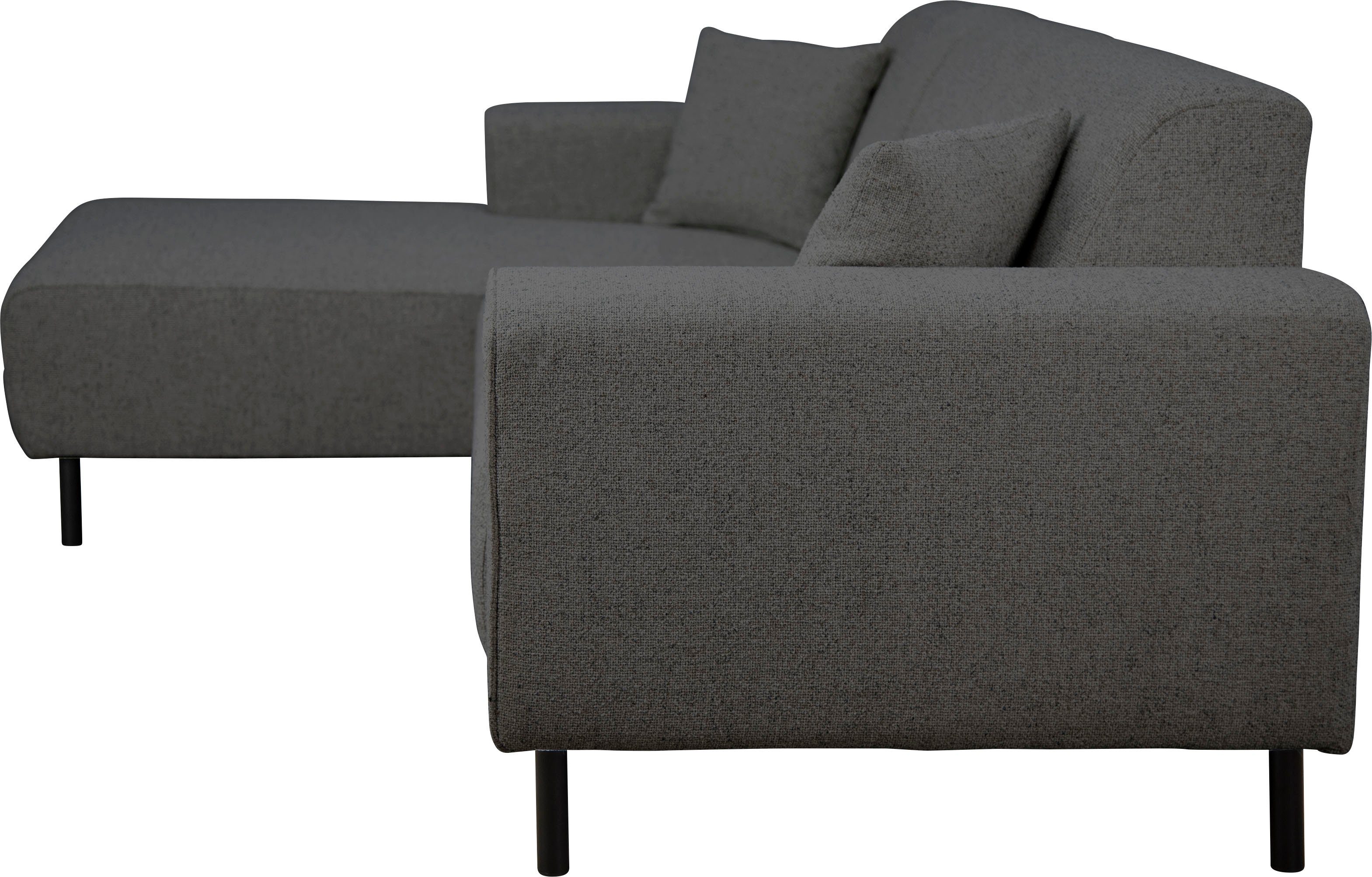 Home affaire Hoekbank ARROS L-vorm met golfondersteuning, afmetingen B/D/H: 235/163/81 cm incl. sierkussens, met recamiere rechts/links bestelbaar, ook in cord