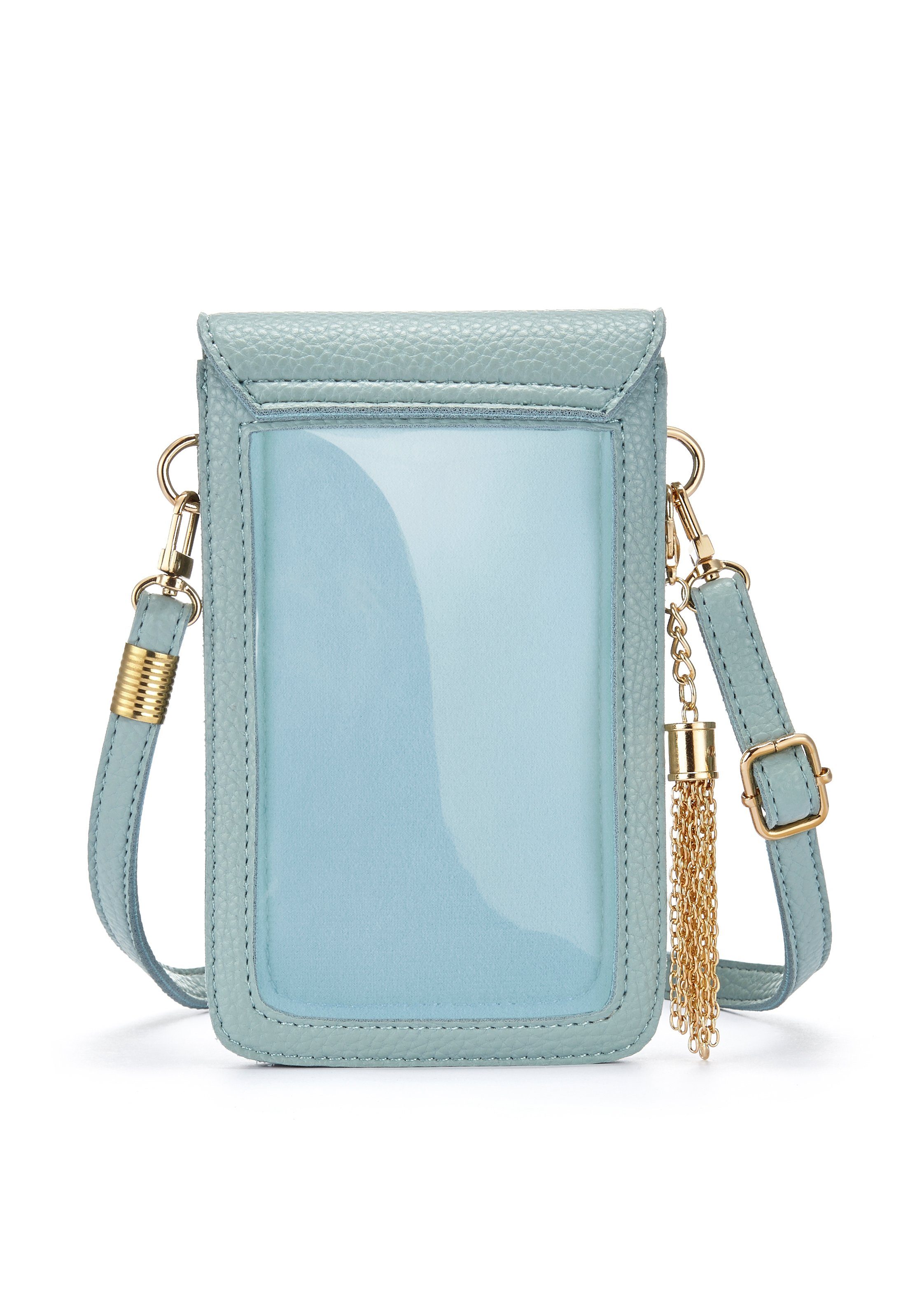 Lascana Schoudertas Gsm-tasje met kijkvenster, minibag, crossbody bag, vegan
