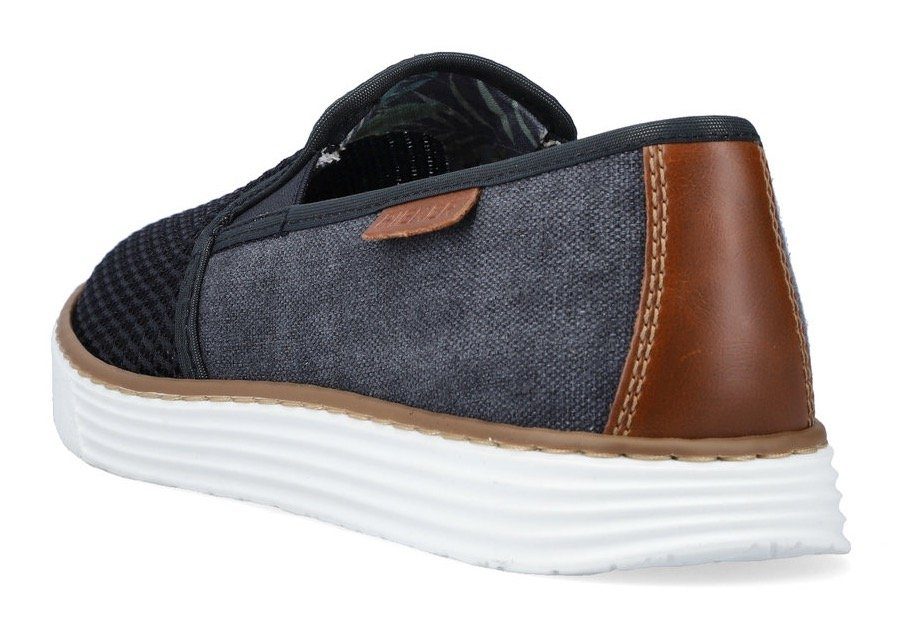 Rieker Slip-on sneakers Casual slipper, vrijetijdsschoen met gemusterd binnenfutter
