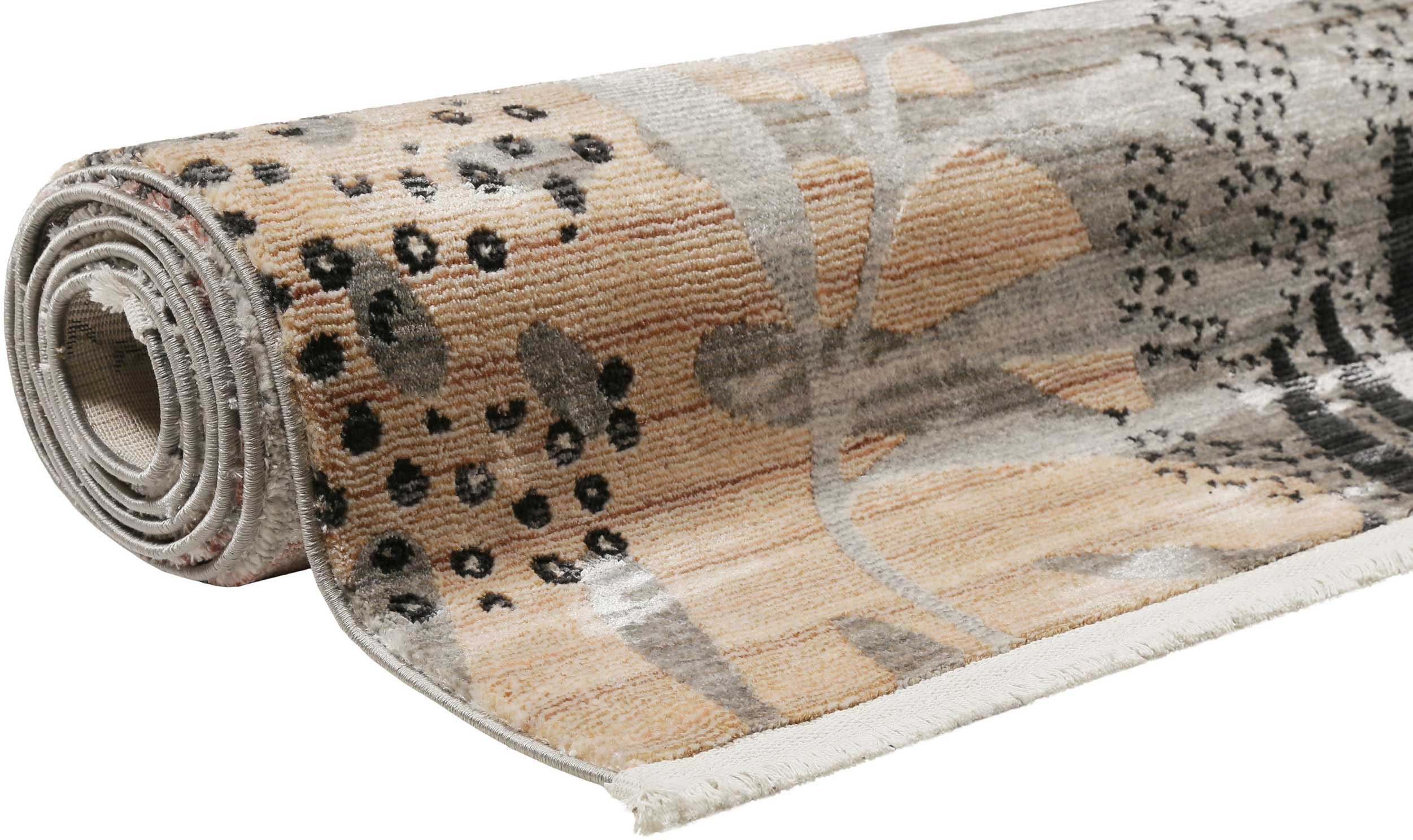 Esprit Vloerkleed Florence ESP-21077 Modern designer vloerkleed met franje, jungle, woonkamer