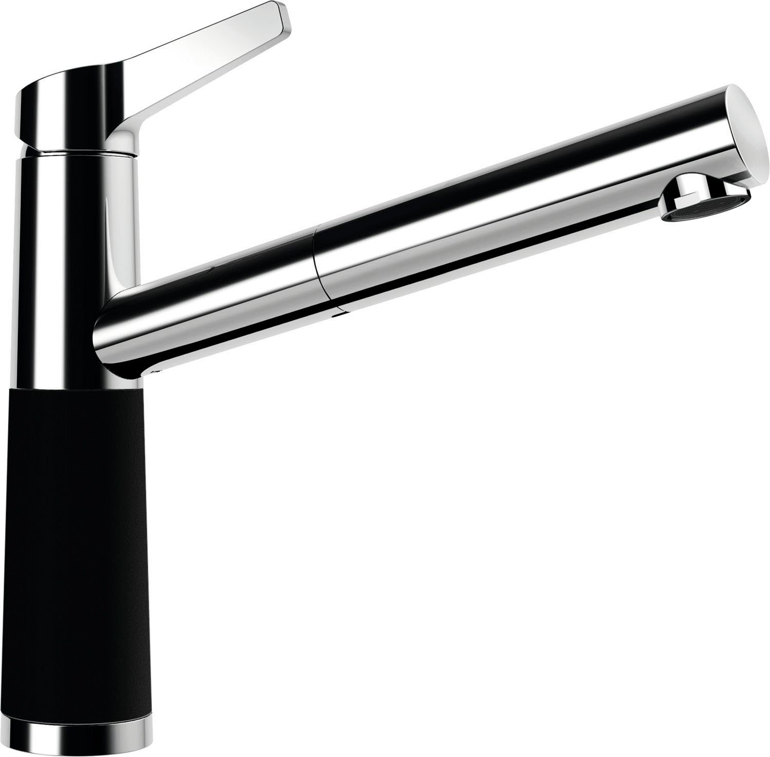 Schock Keukenkraan SC-510 SB ND Lagedruk, uitschuifbaar, terugstroombeveiliging, draaibereik 120° keukenkranen zwart