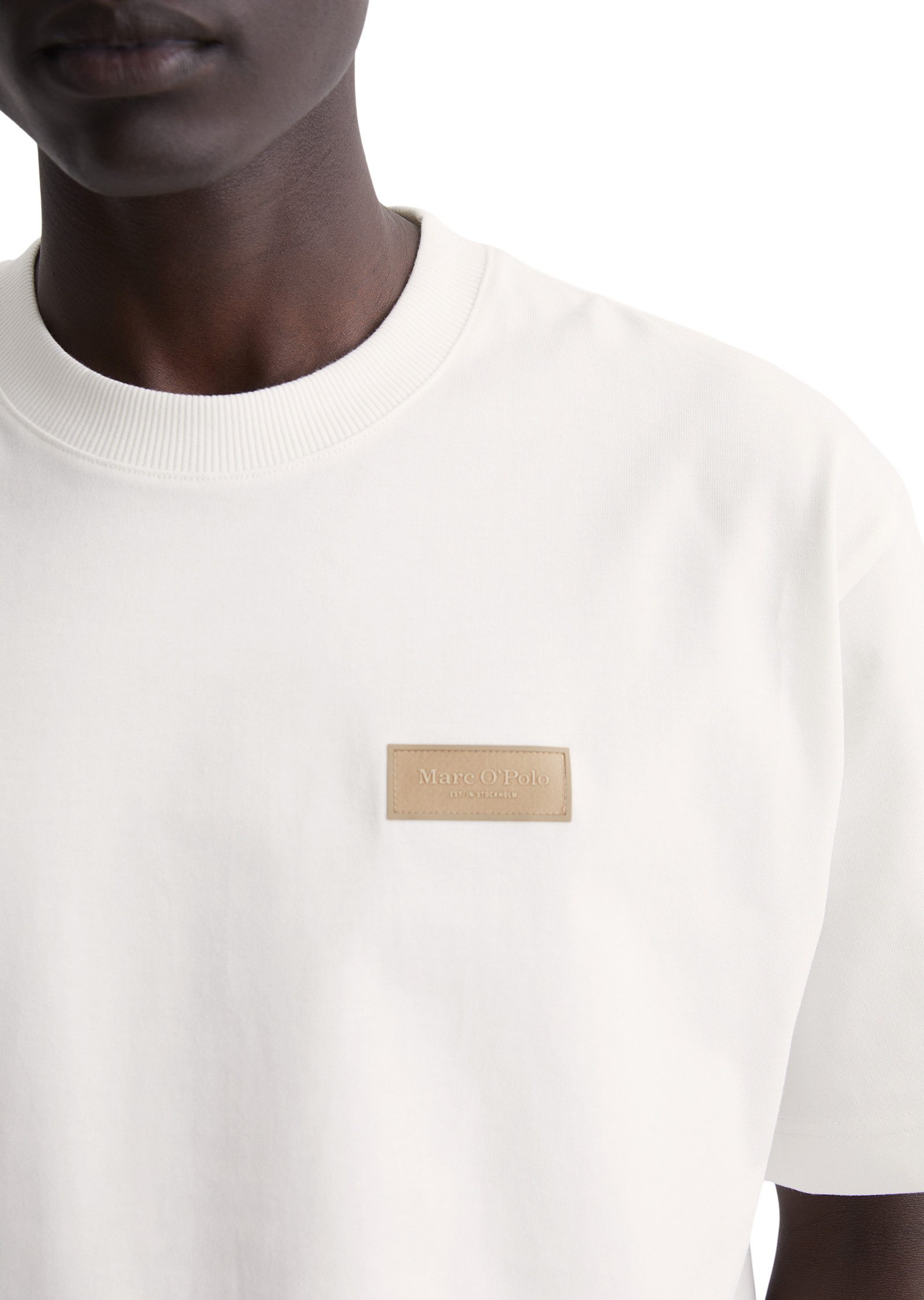 Marc O'Polo T-shirt gecoat logo op de borst