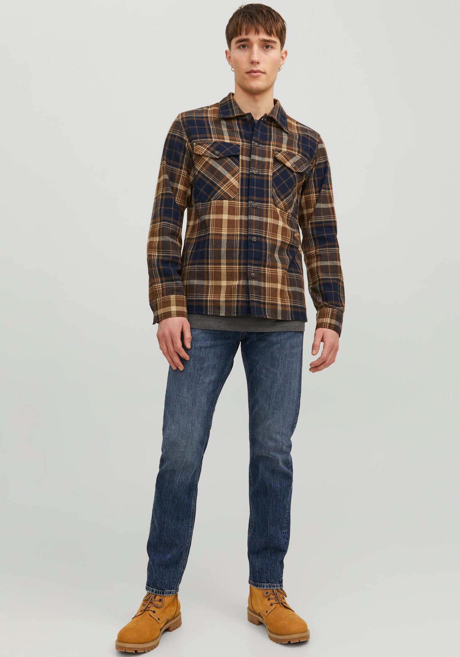Jack & Jones Overhemd met lange mouwen JJEEDDIE OVERSHIRT LS NOOS