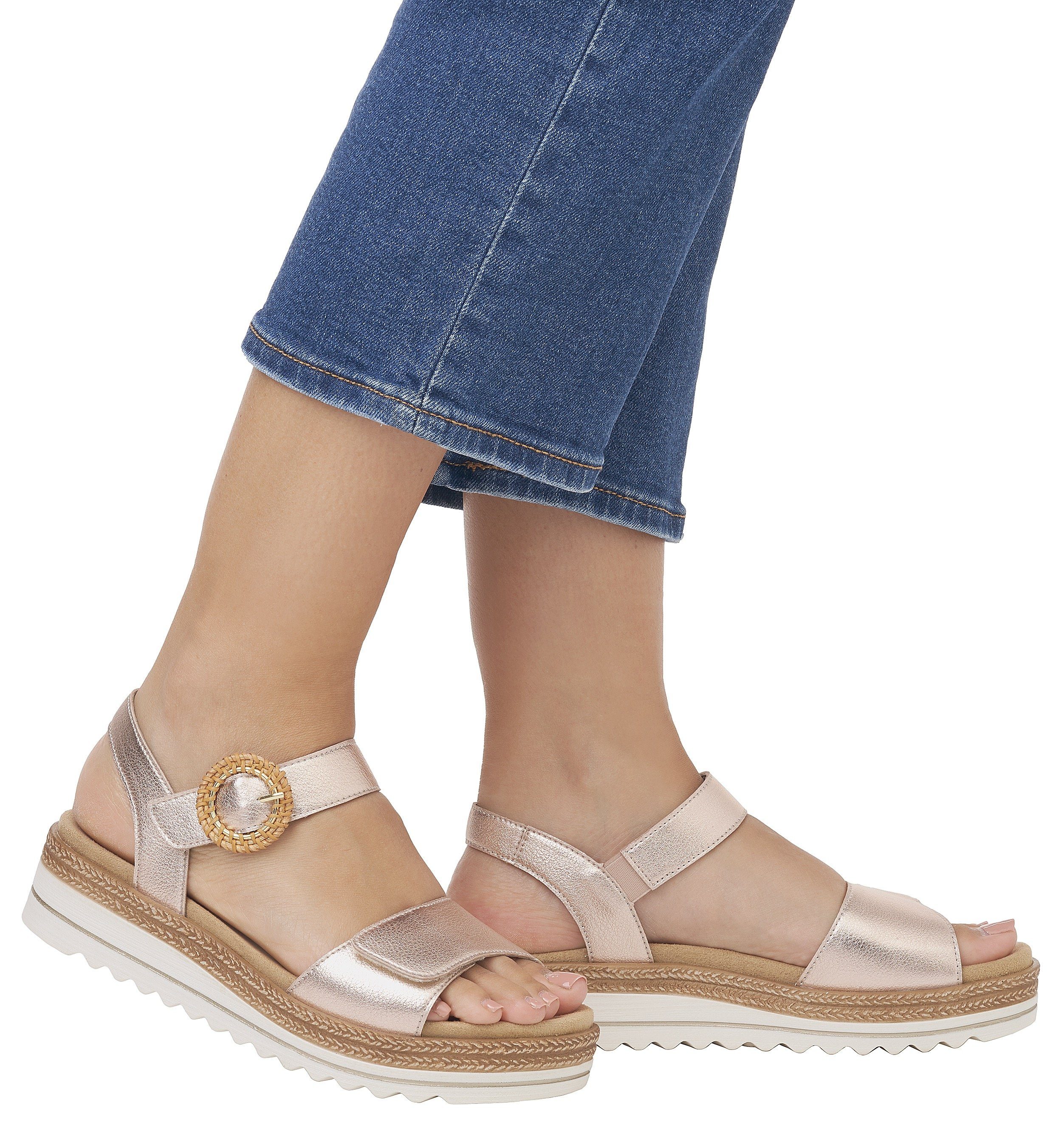 Remonte Sleehaksandaaltjes , zomerschoen, sandalen met bandjes en praktische klittenbandsluitingen