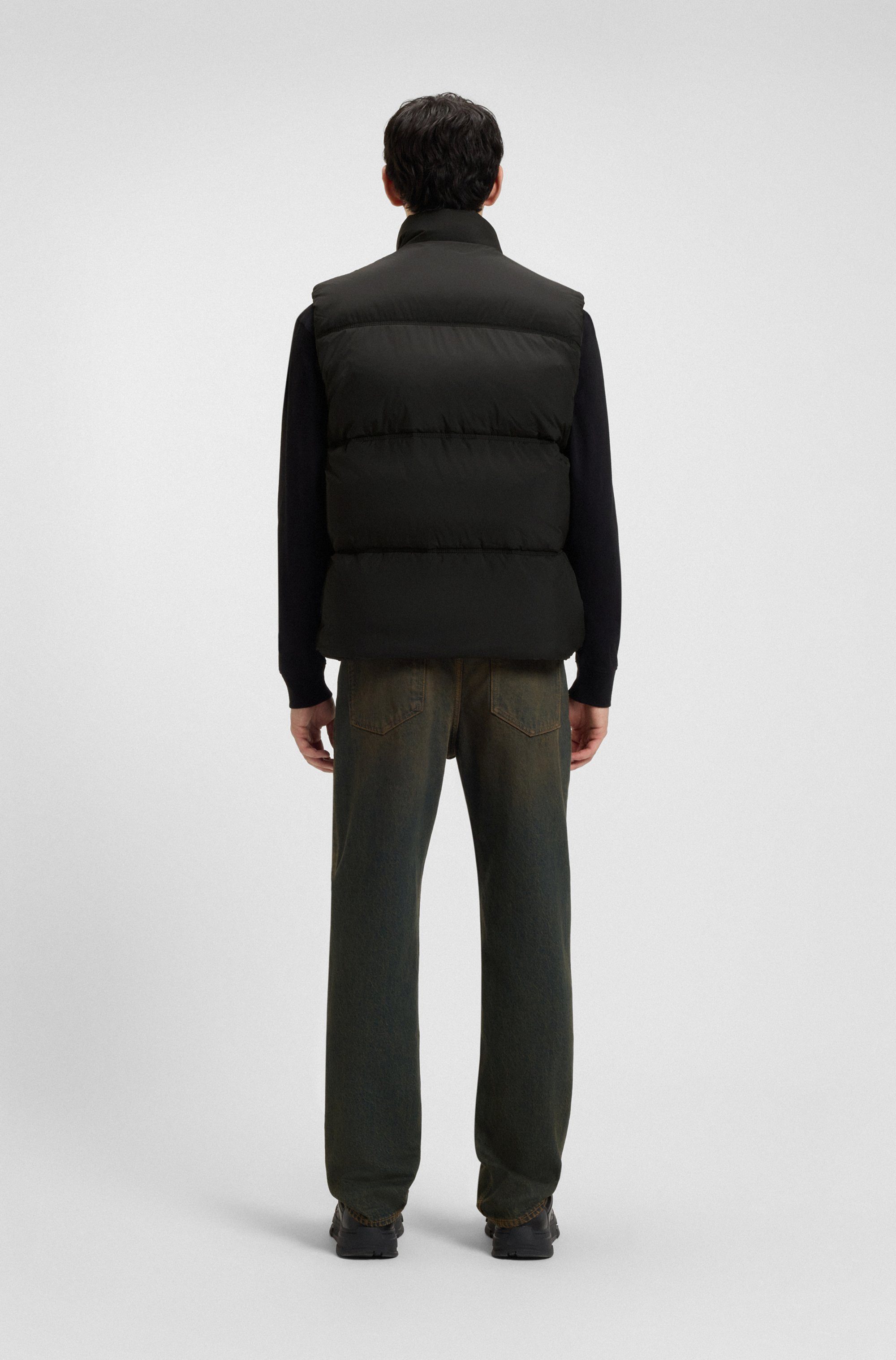 HUGO Blue Bodywarmer Bodolino Opstaande kraag, relaxed fit, gewatteerd