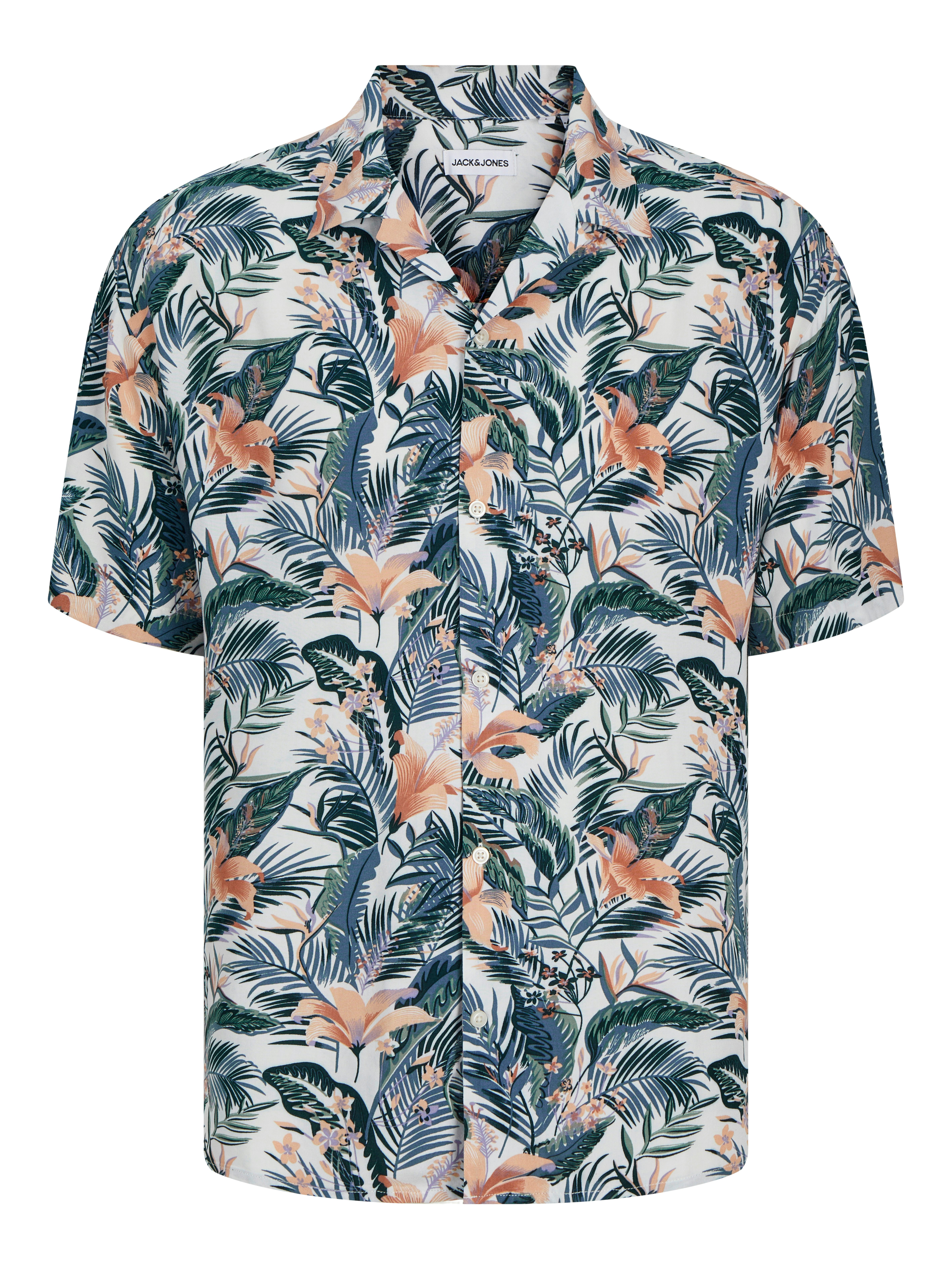 Jack & Jones Overhemd met korte mouwen JJEJEFF TROPICAL AOP RESORT SHIRT SS SN