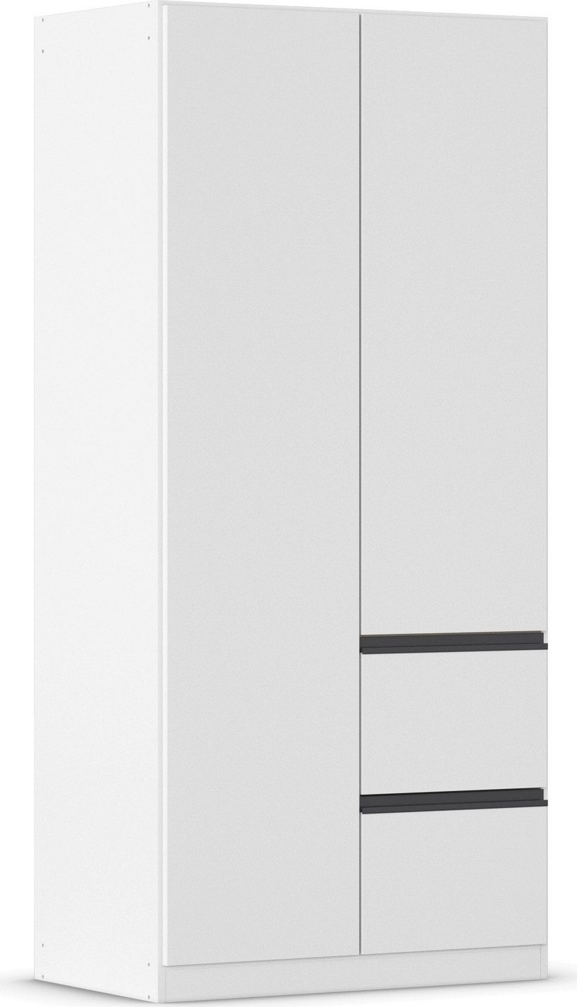 rauch Draaideurkast Kledingkast Kast Garderobe Wasmand COSTA Breedte 91 cm greeploze front met push-to-open functie MADE IN GERMANY kledingkasten wit