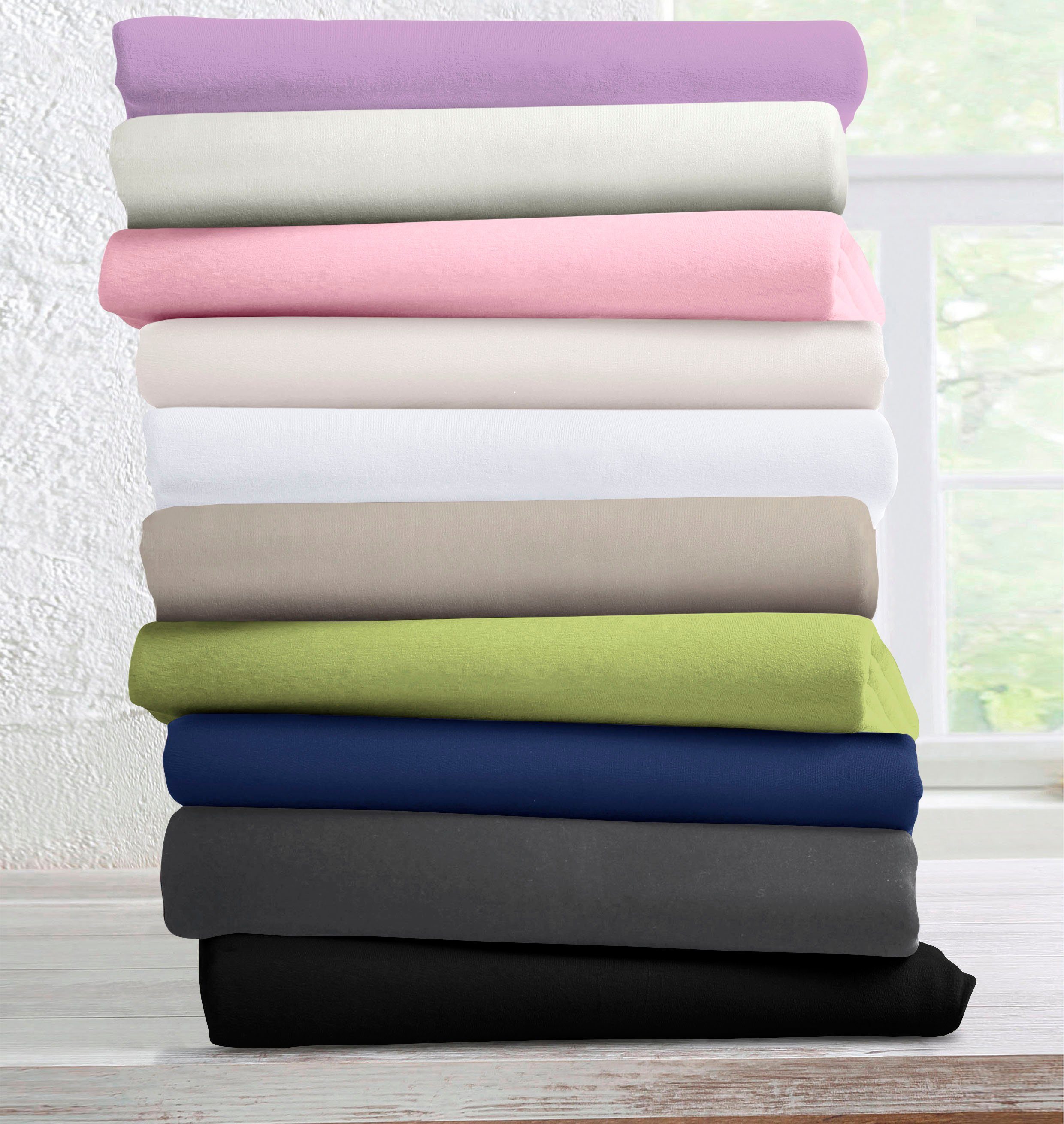 Hoeslaken Meloen in maat 70x140, 90x200, 140x200 of 180x200 cm Katoen, matrassen tot 10 cm hoogte, hoeslaken ook voor kinderen (1 stuk)