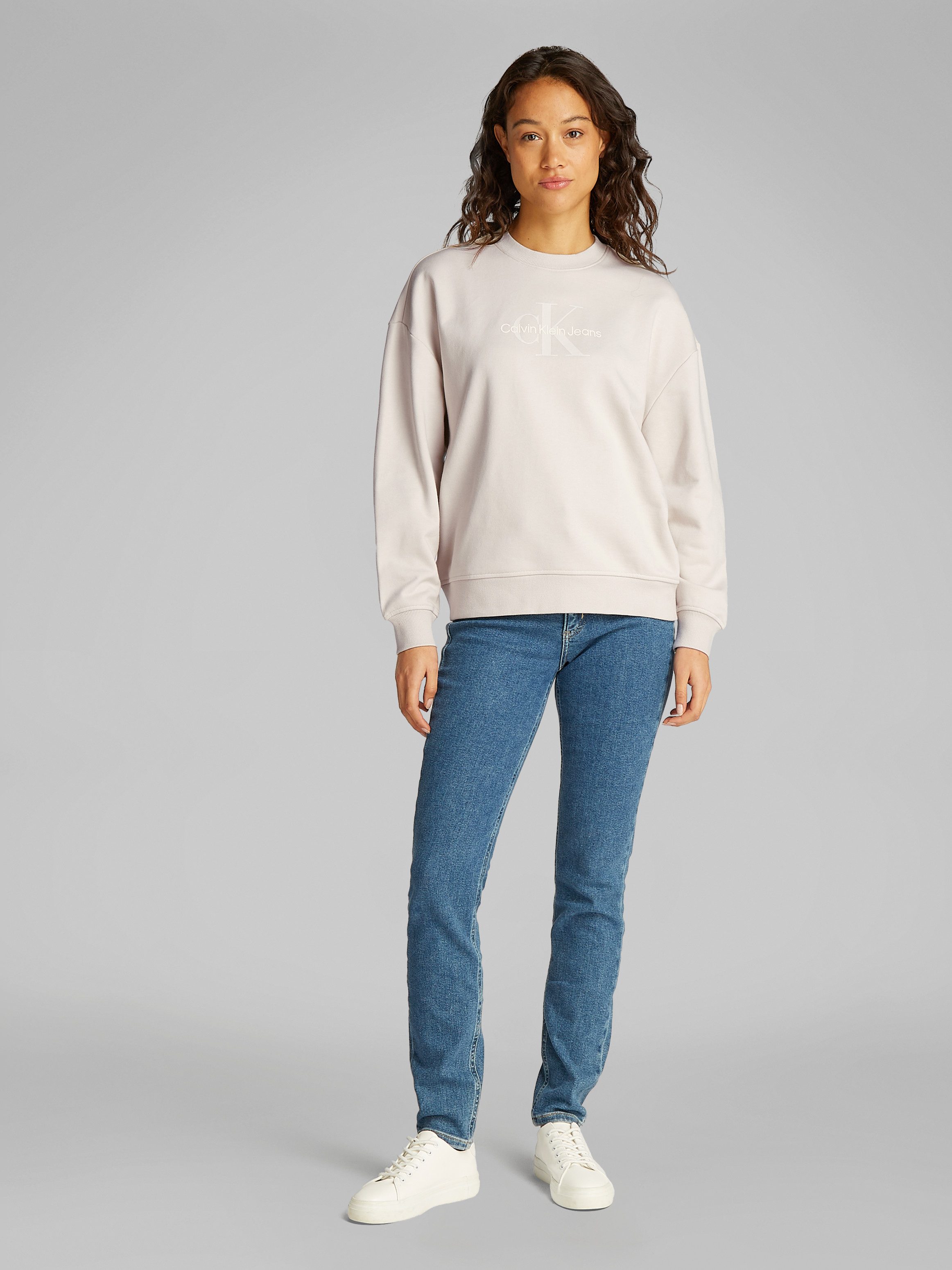 Calvin Klein Sweatshirt GLOSSY MONOLOGO REGULAR CREWNECK