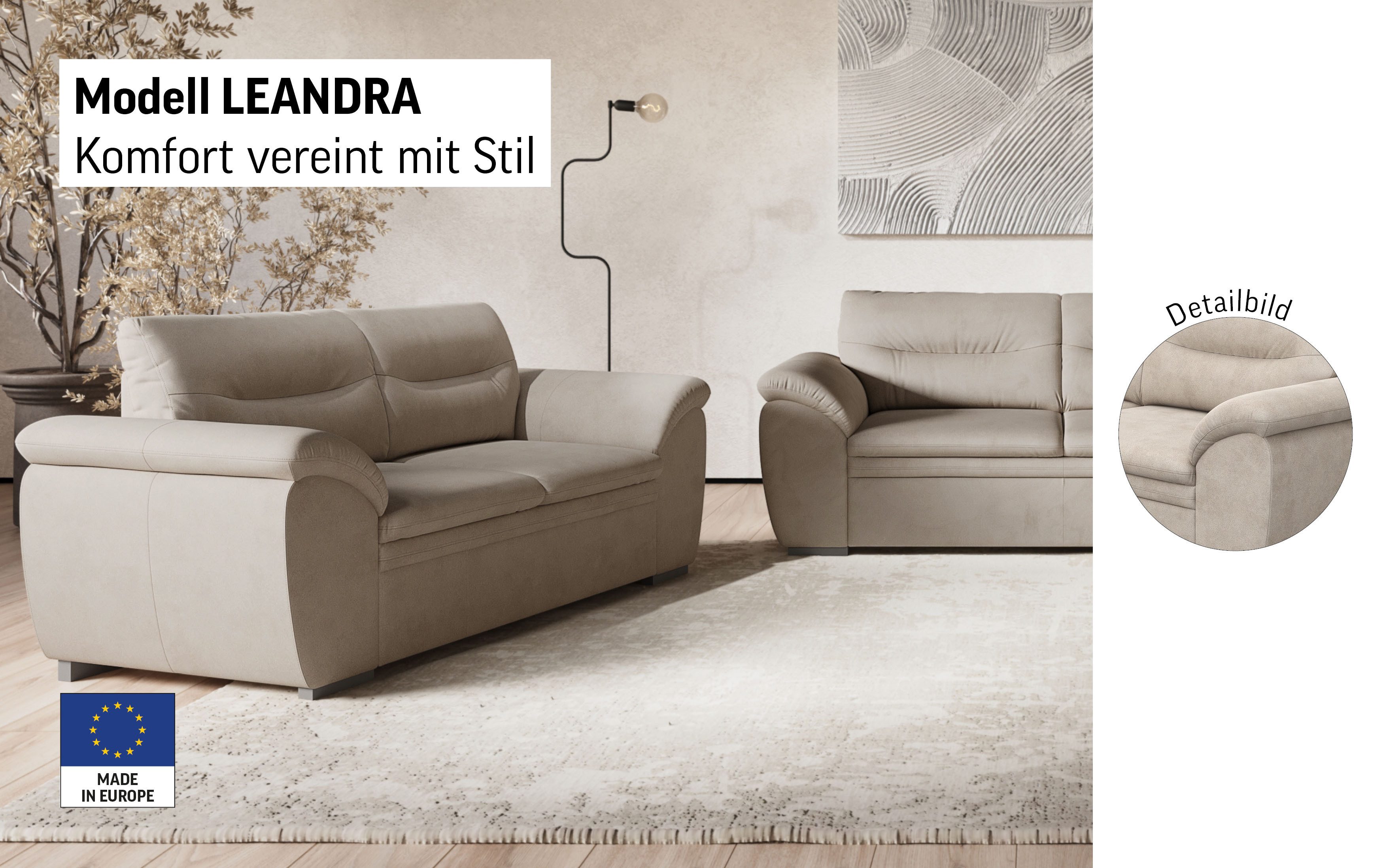 COTTA 2,5-zitsbank Leandra