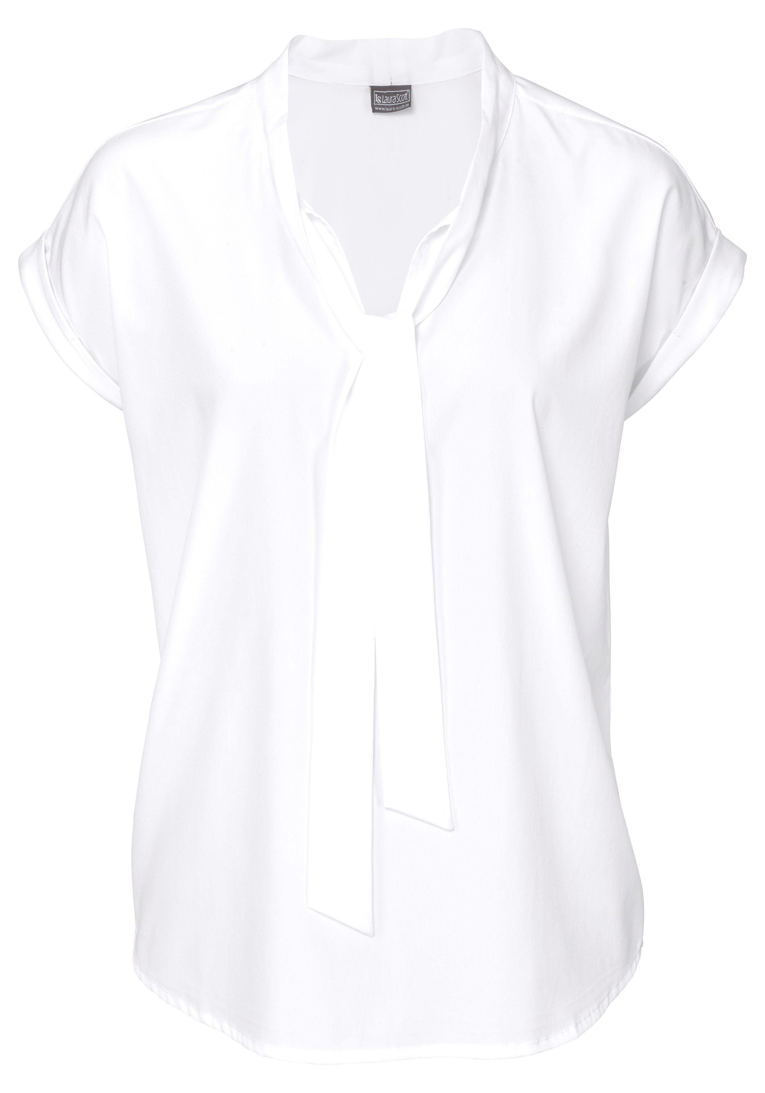 Bruno Banani Blouse met kraagstrik met bindstrik (2-delig, Set van 2)