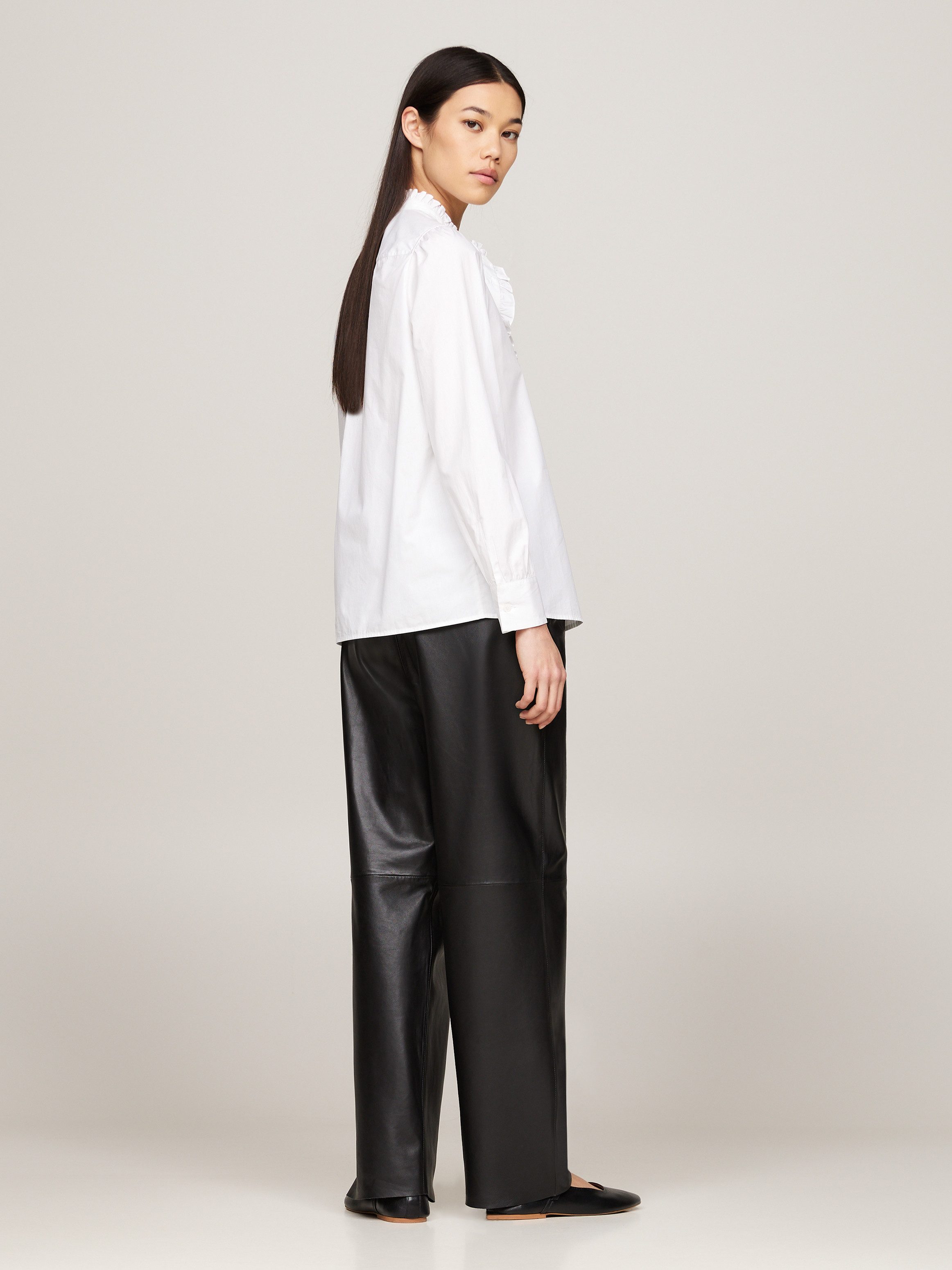 Tommy Hilfiger Shirtblouse COTTON FRILL RELAXED SHIRT