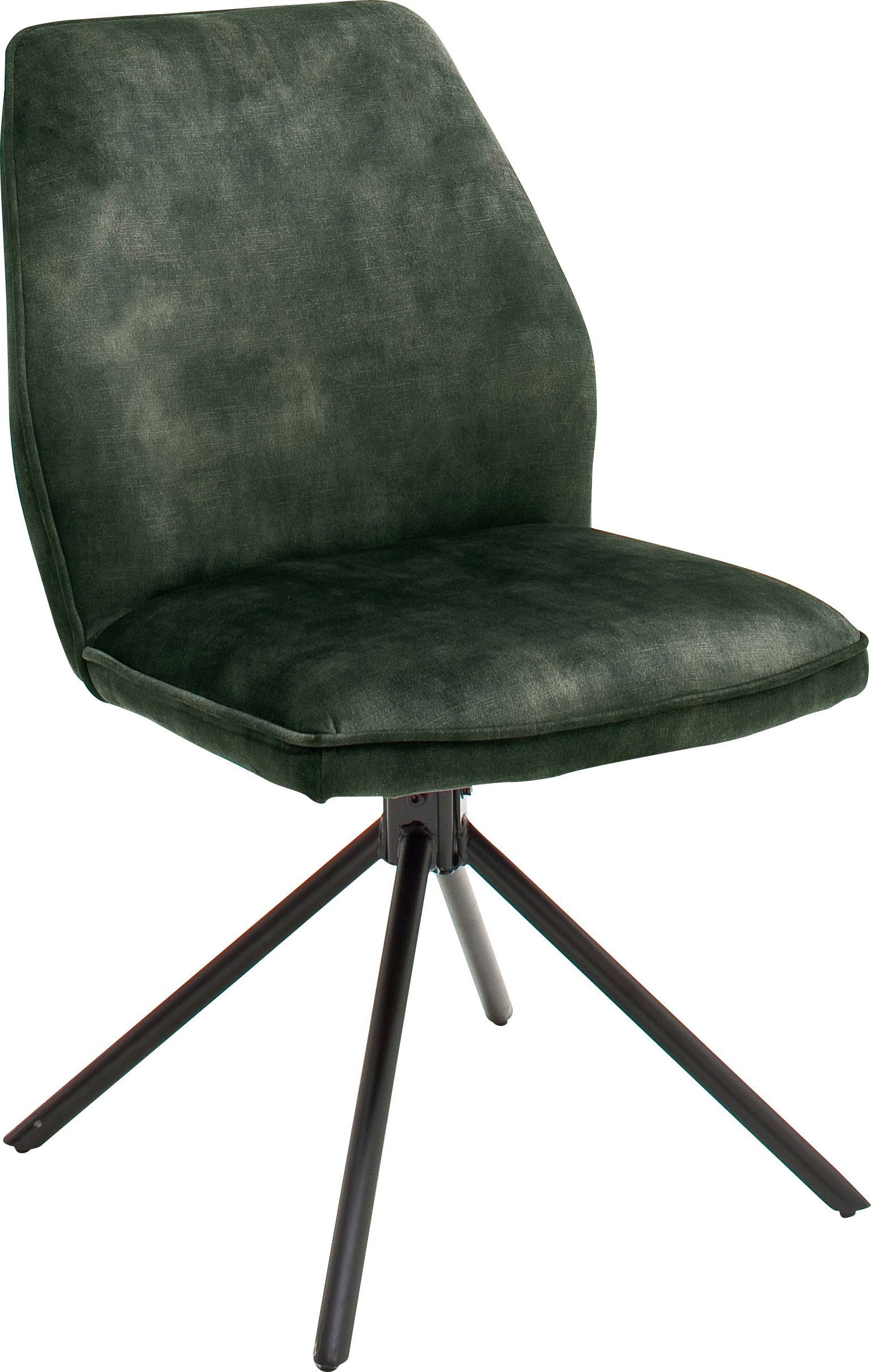 MCA furniture Eetkamerstoel OTTAWA Vintage suède-look met opstaande naad, stoel belastbaar tot 120 kg (set, 2 stuks)