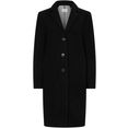 calvin klein wollen jas bonded crombie coat met revers, eenrijmodel zwart