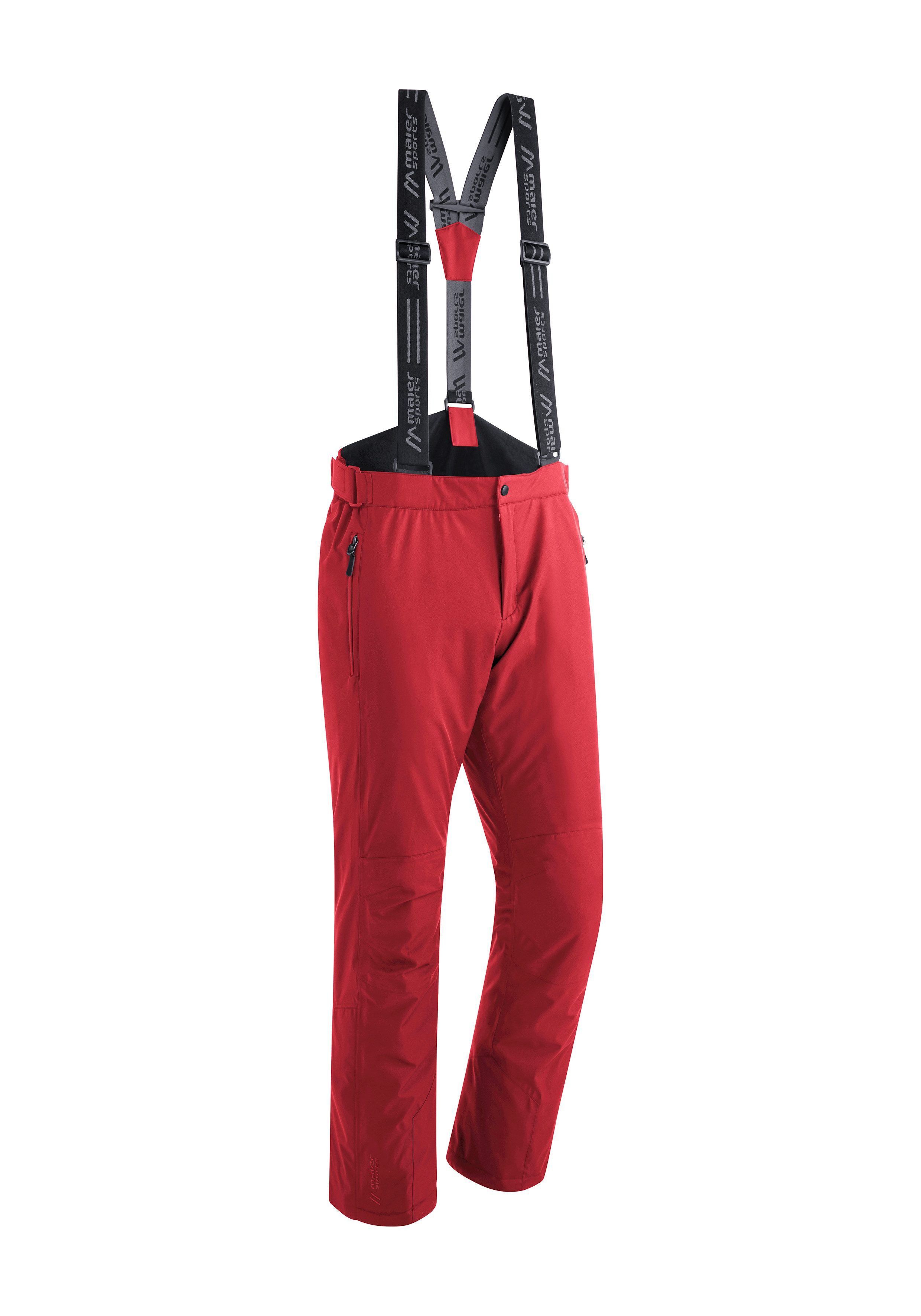 Maier Sports Skibroek Joscha slim Heren sneeuwbroek met bretels wind waterdicht slim fit