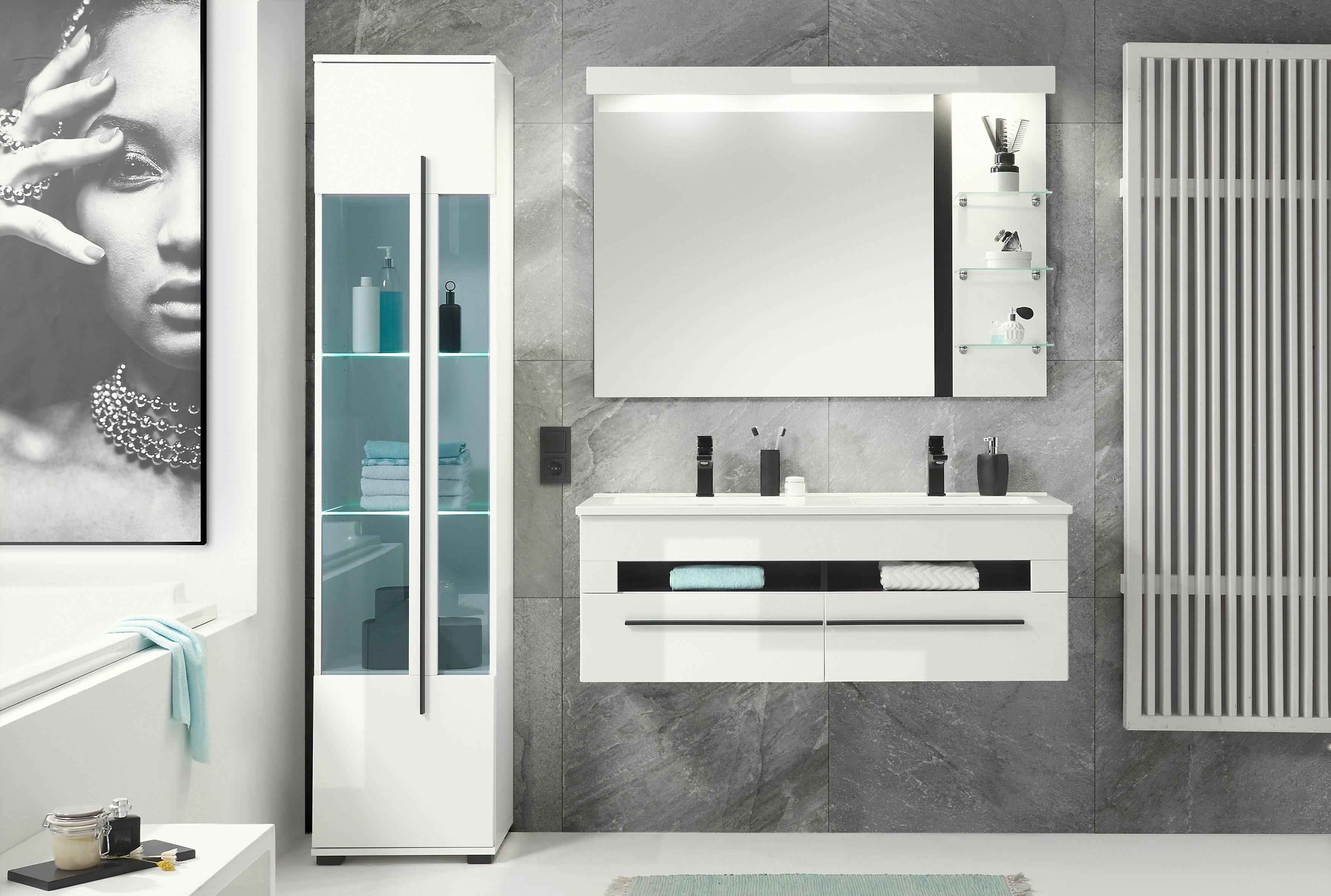 INOSIGN Wastafelonderkast Cantara, wastafel incl. wastafel, modern ontwerp