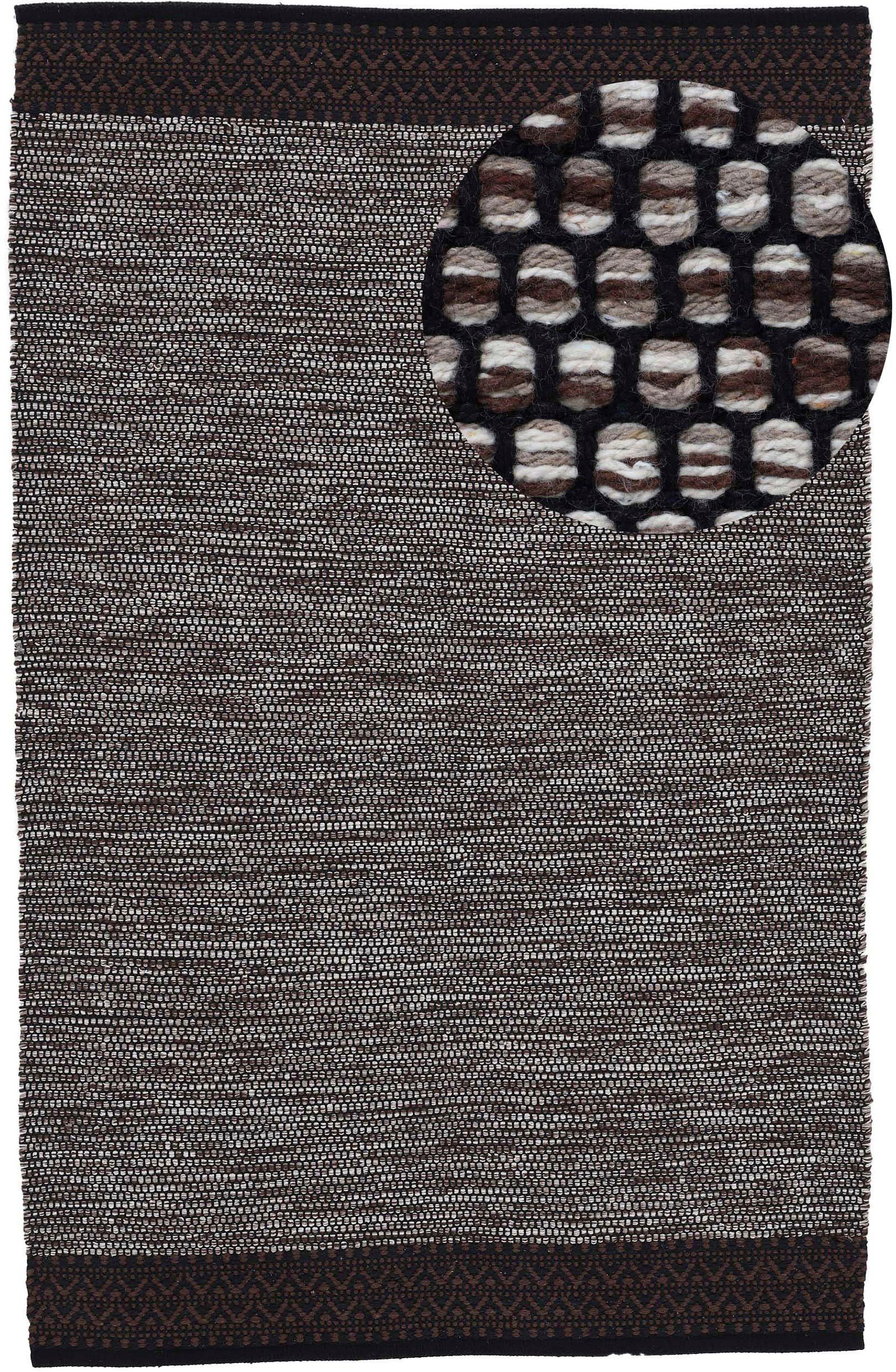 carpetfine Vloerkleed Kelim Mia Katoenen tweezijdig te gebruiken kleed, woonkamer moderne vloerkleden bruin