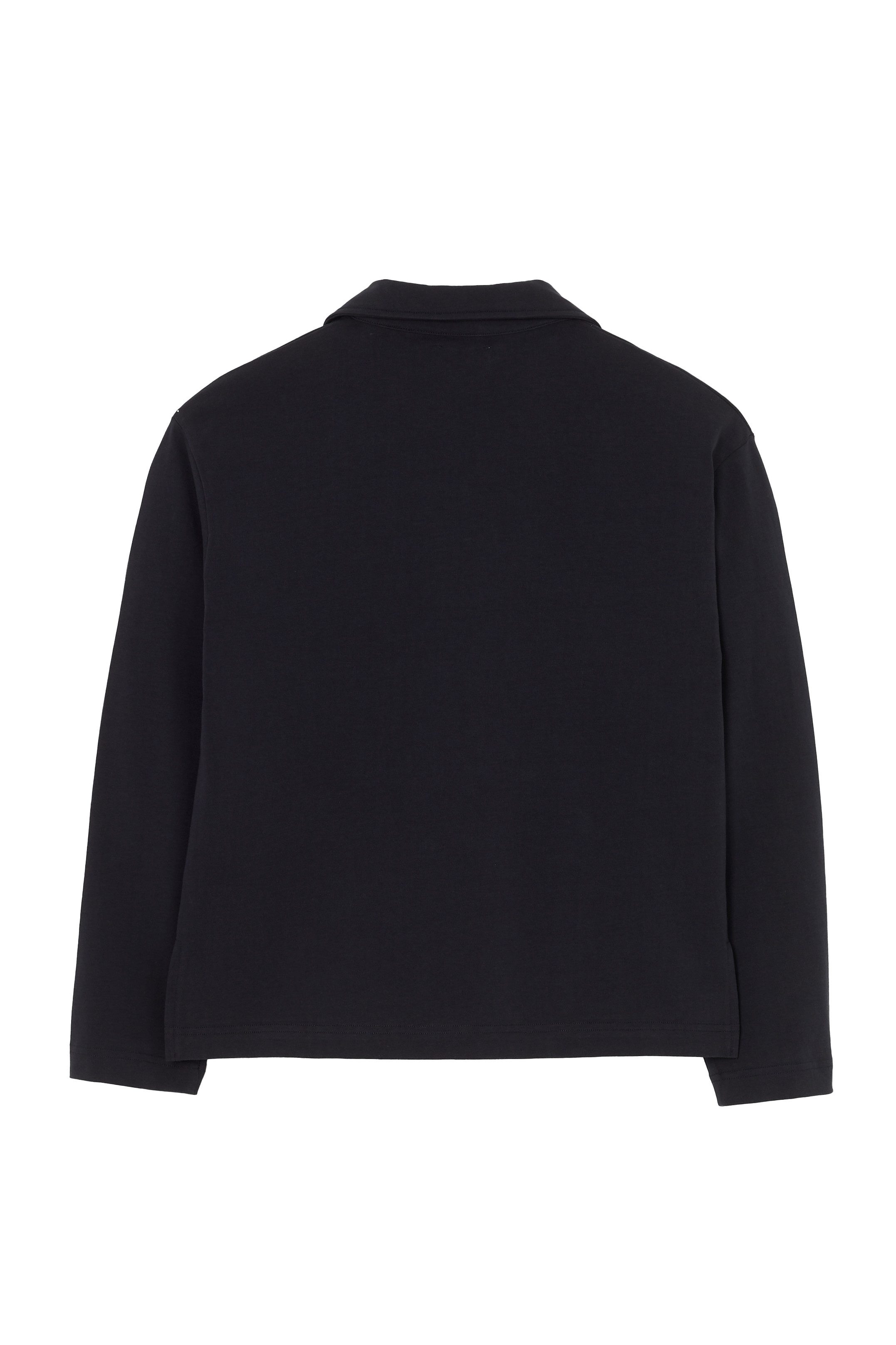 Marc O'Polo Poloshirt met lange mouwen Heavy Jersey-Woven met sportief kraagontwerp