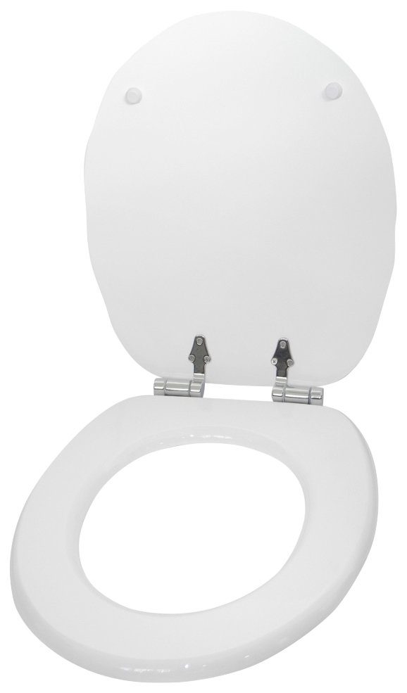 Sanilo Toiletzitting Schelp wit met soft-closemechanisme