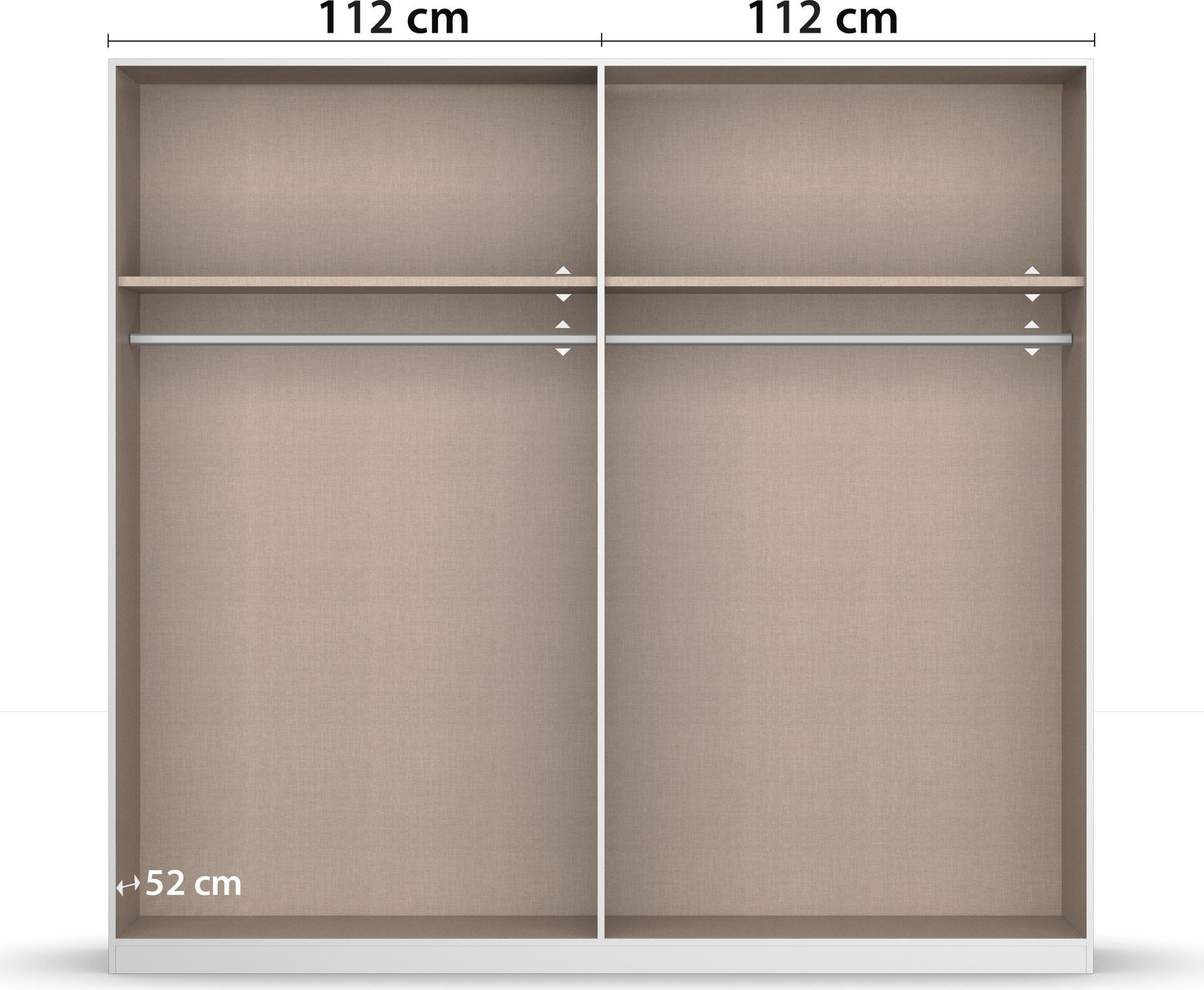 rauch Slaapkamerserie Monza met draaideurkast breedte 226 cm, bedcombinatie in 2 breedtematen