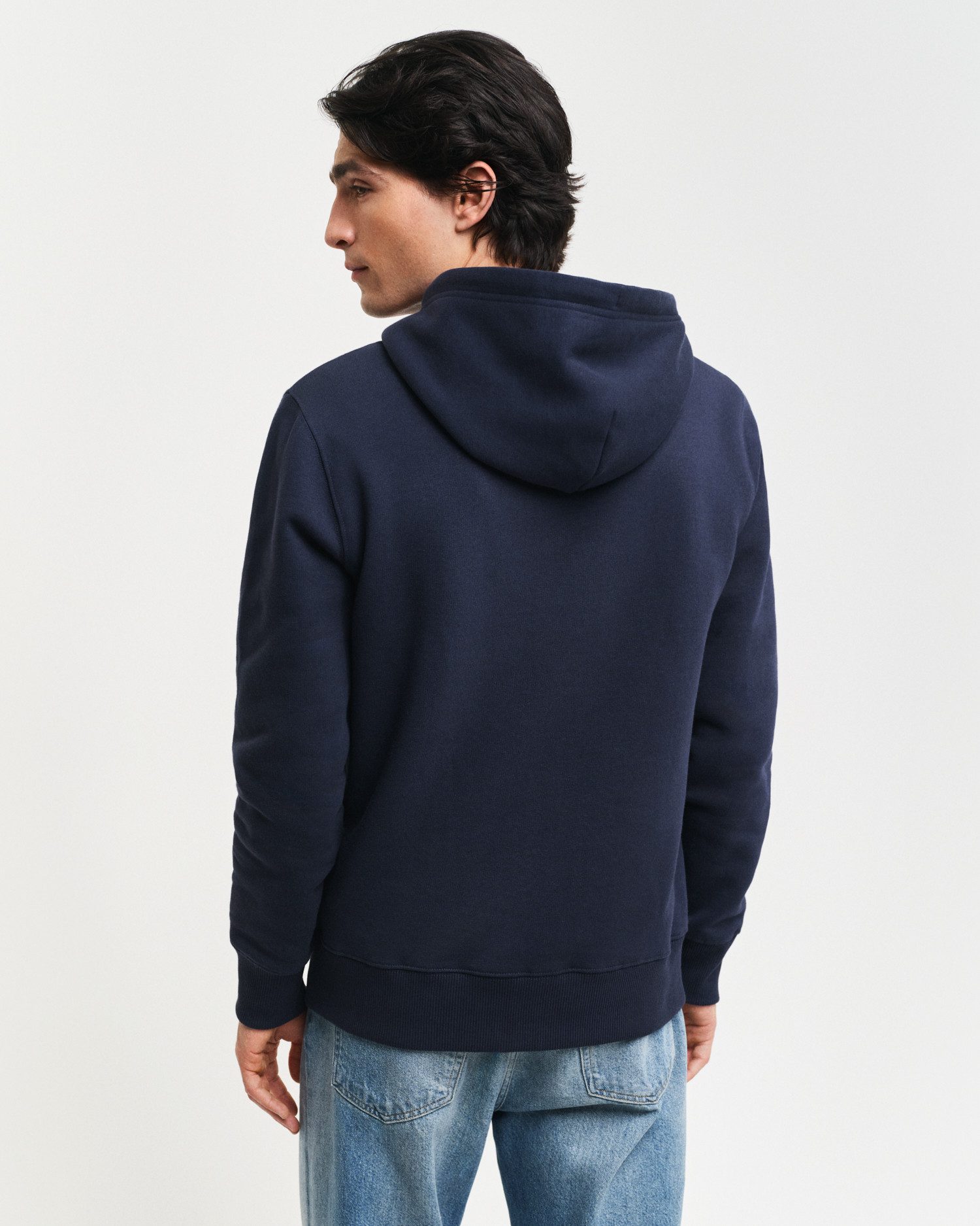 Gant Capuchonsweatvest EMBOSSED FULL-ZIP HOODIE een verheven -grafiekembossing op de borst