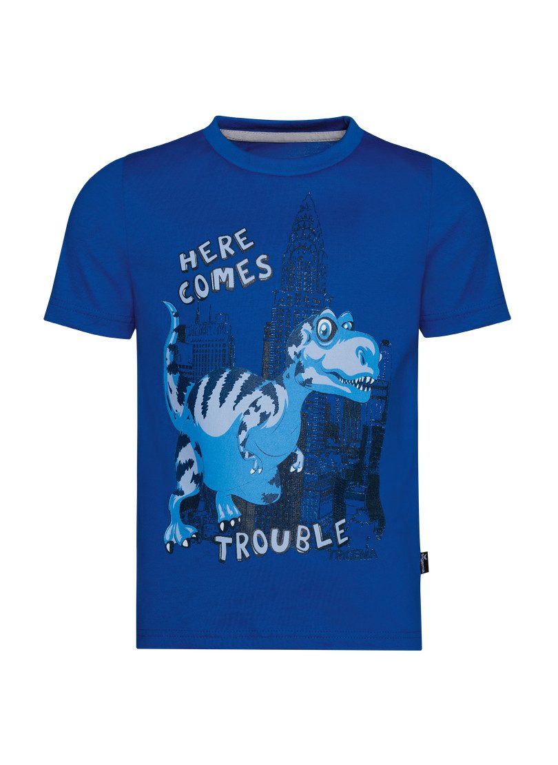 Trigema T-shirt TRIGEMA T-shirt met grote dino-printmotief (1-delig)