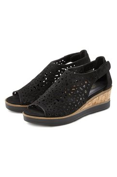 lascana sandaaltjes met comfortabele sleehak en modieuze cut-outs zwart