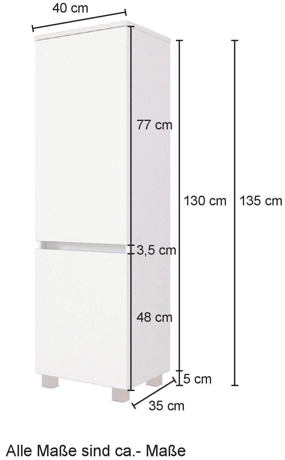 welltime Halfhoge kast Horki 40 cm breed