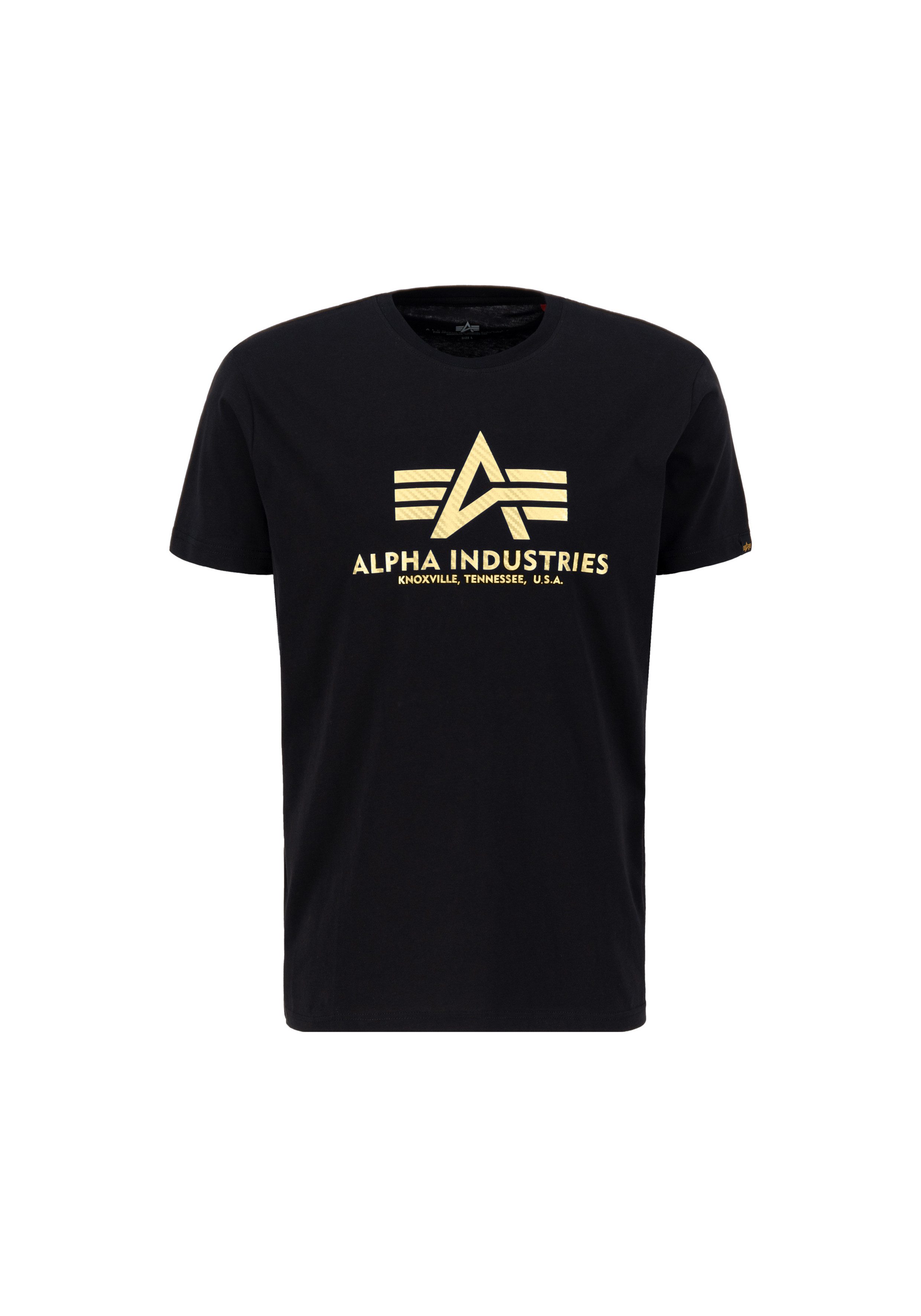 Alpha Industries Shirt met ronde hals Basic T Carbon