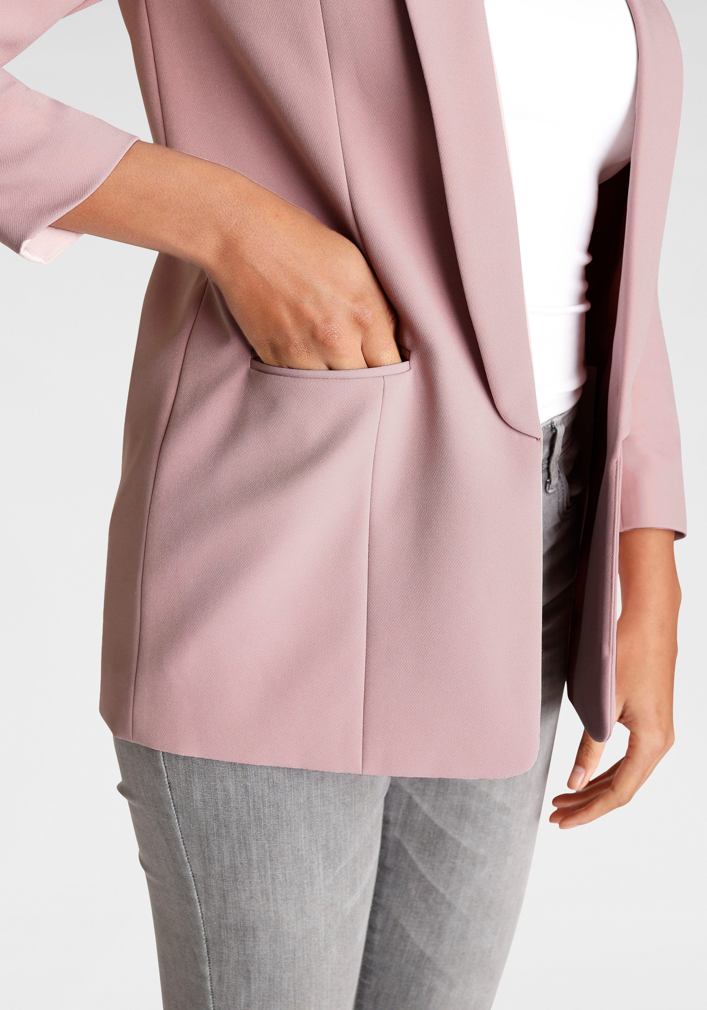 Laura Scott Lange blazer met aangerimpelde mouwen