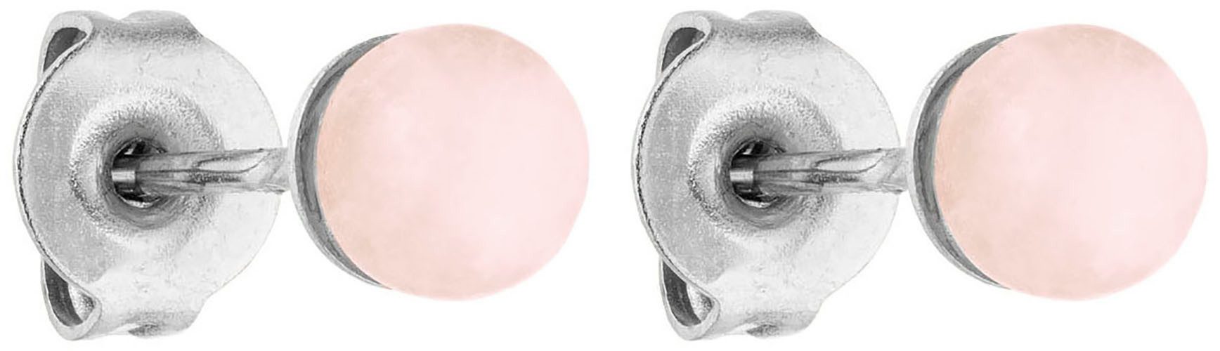 Purelei Paar oorstekers Sieraad cadeau Rose Quartz oorbellen, 23381