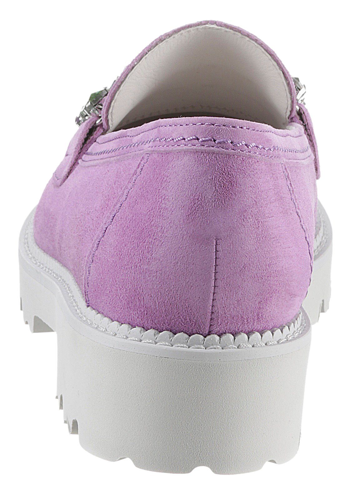 Gabor Loafers met fonkelende sierstenen, vrijetijdsschoen, lage schoen, instapschoen