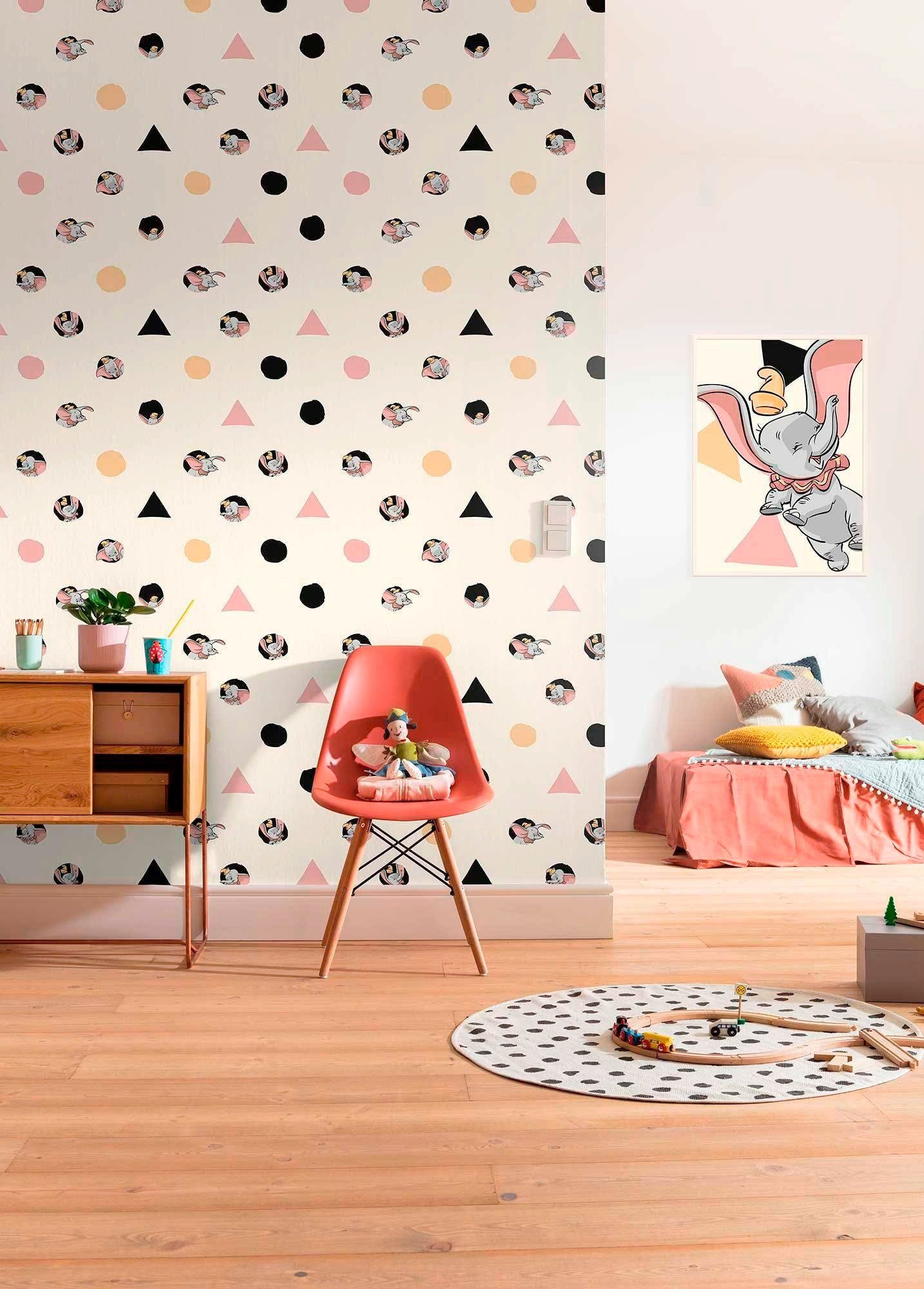 Komar Vliesbehang Digitale print vlies - Dumbo Angles & Dots - Afmeting 200 x 280 cm