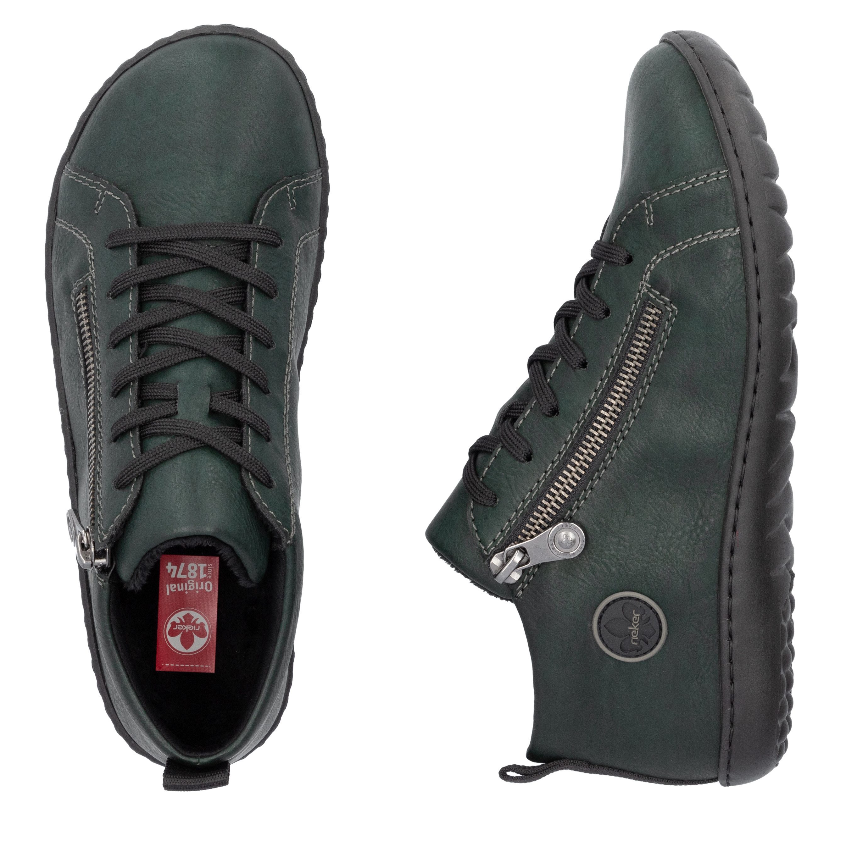 Rieker Sneakers , vrijetijdsschoen, lage schoen, veterschoen in comfortabele vorm