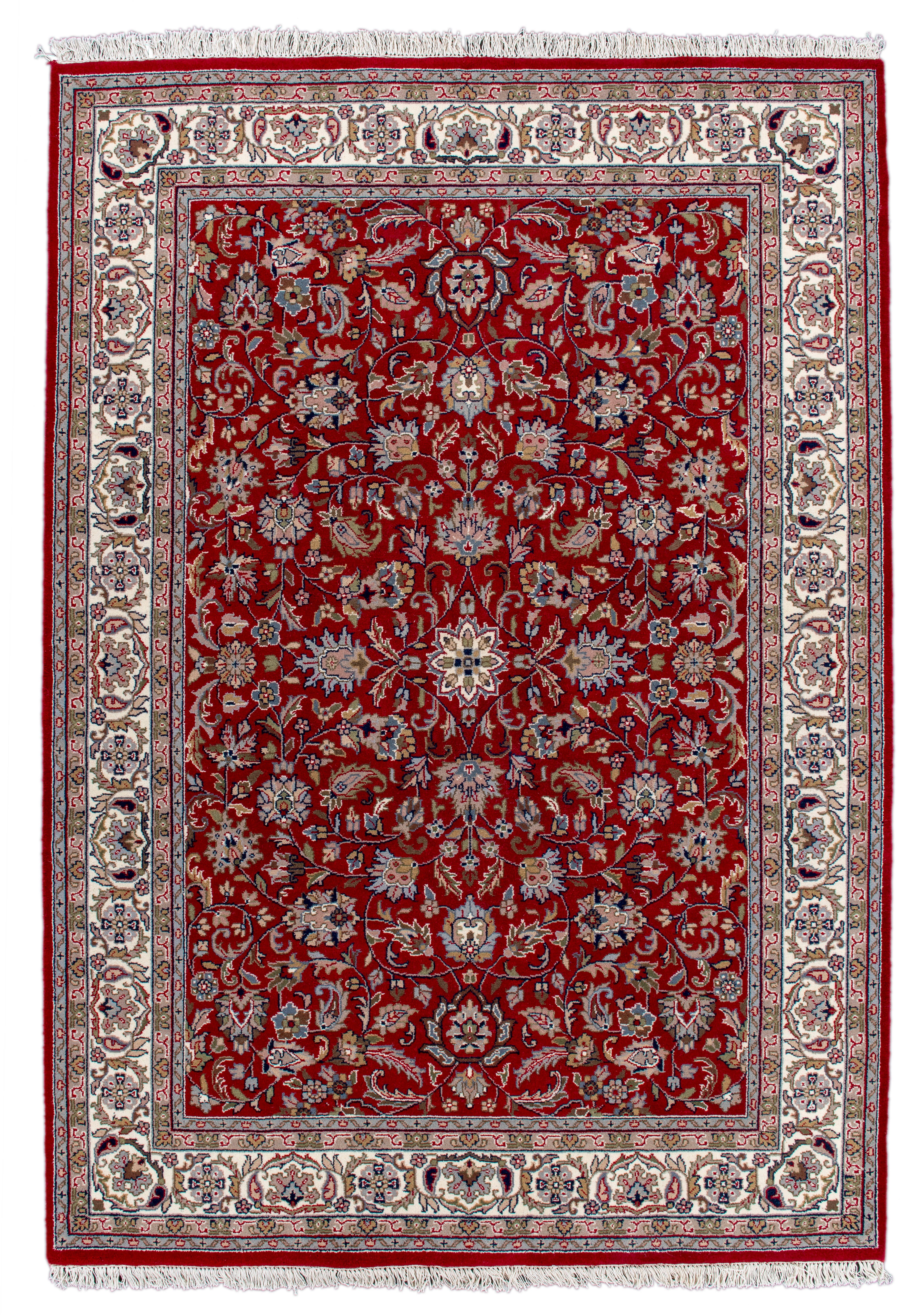 THEKO Oosters tapijt Benares Isfahan zuivere wol, met de hand geknoopt, met franje