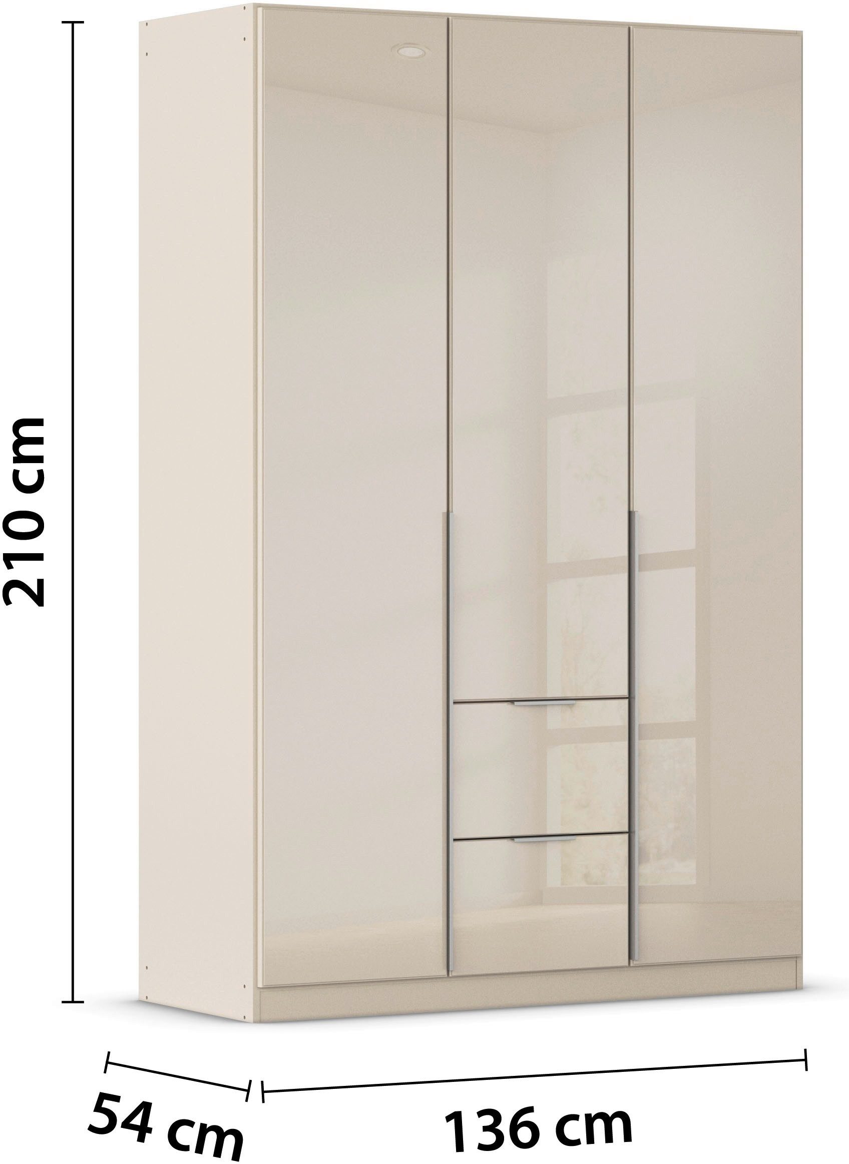 rauch Draaideurkast Kledingkasten kast garderobe AGORDO met glazen front