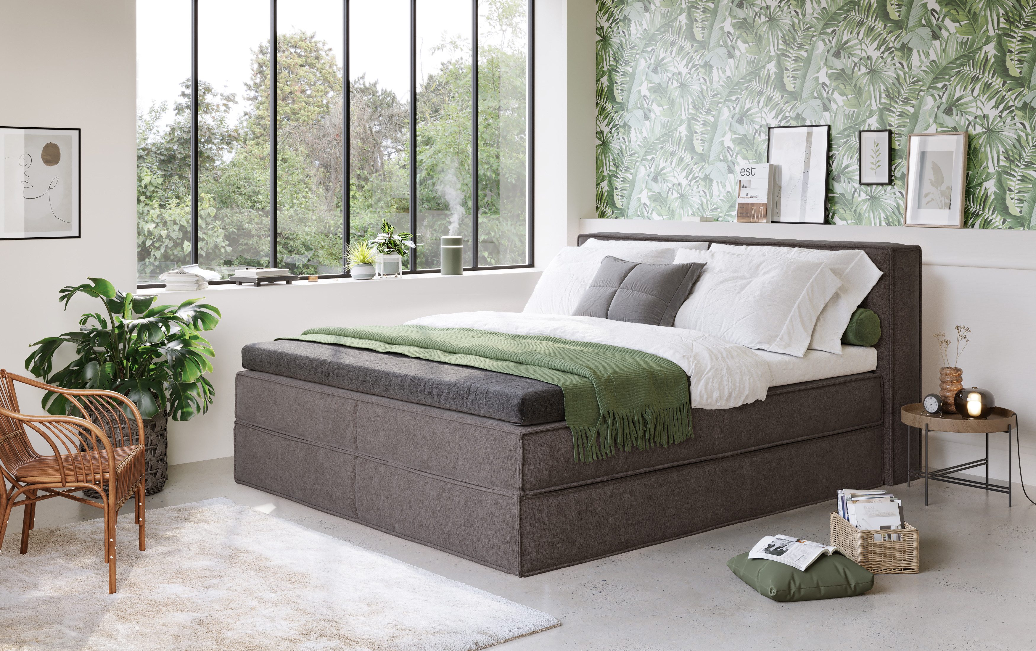 Home affaire Boxspring Sacy Boxbed incl. topmatras, 2 matrassen, hardheden H2, H3 en H4 naar keuze