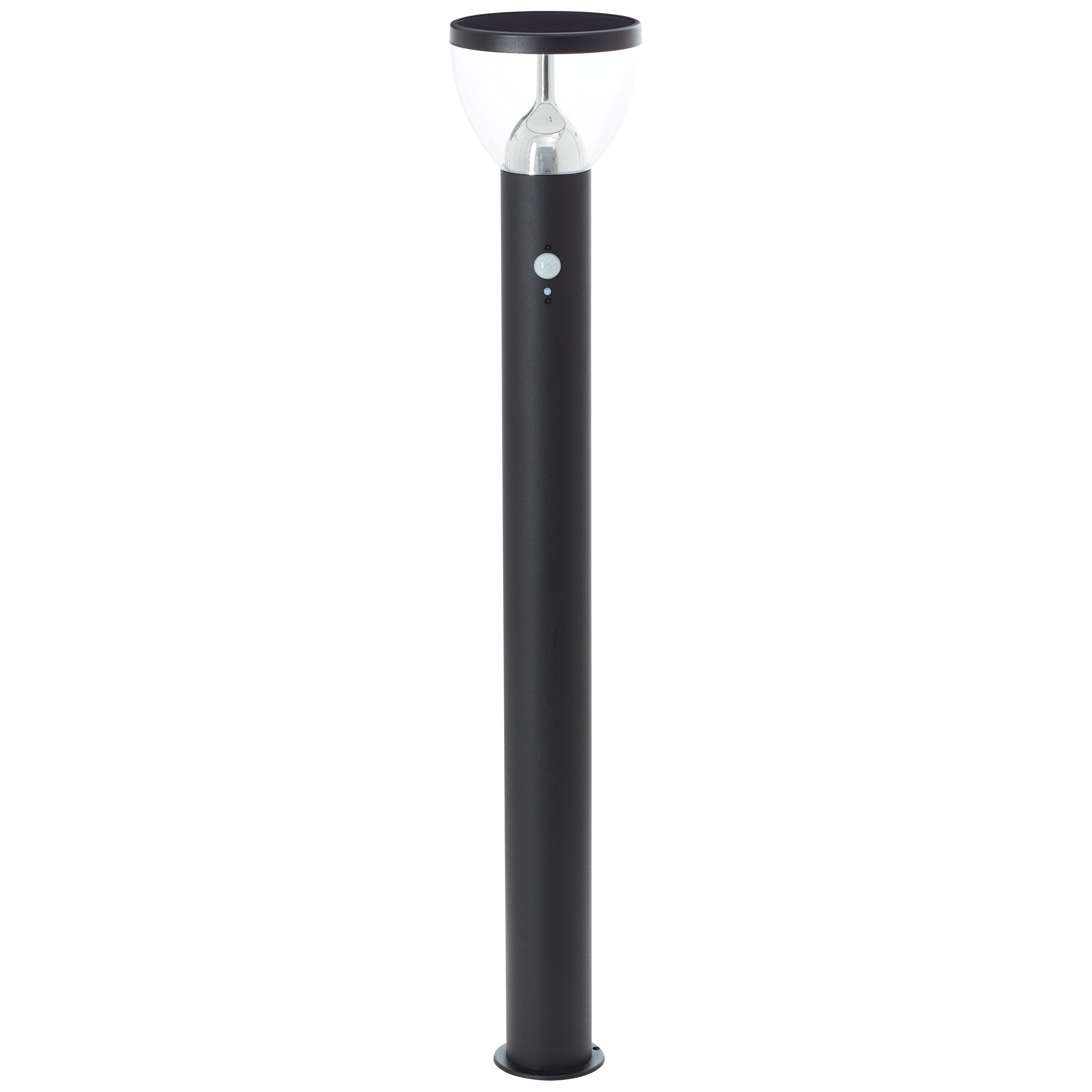 Brilliant Leuchten Led-vloerlamp voor buiten TULIP LED buitenvloerlamp, solar, 92 cm, 430 lm, 3000 K, roestvrij staal, zwart (1 stuk)