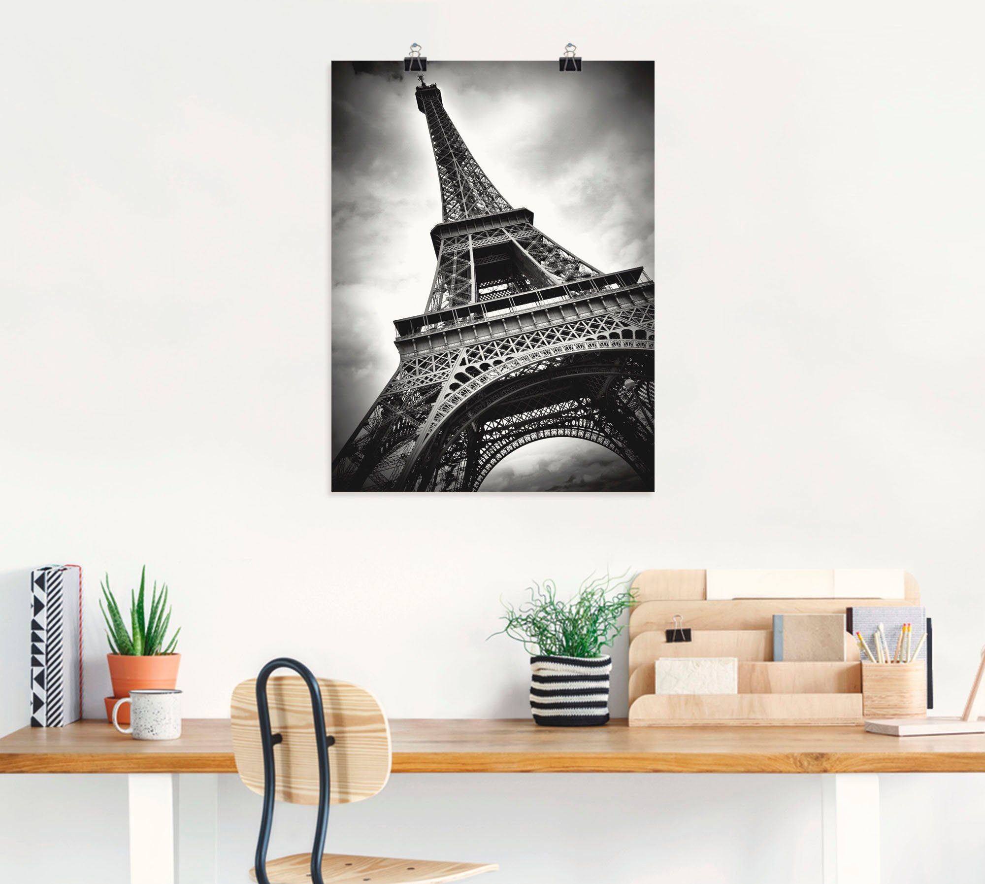 Artland Artprint Eiffeltoren Parijs als artprint op linnen, poster in verschillende formaten maten