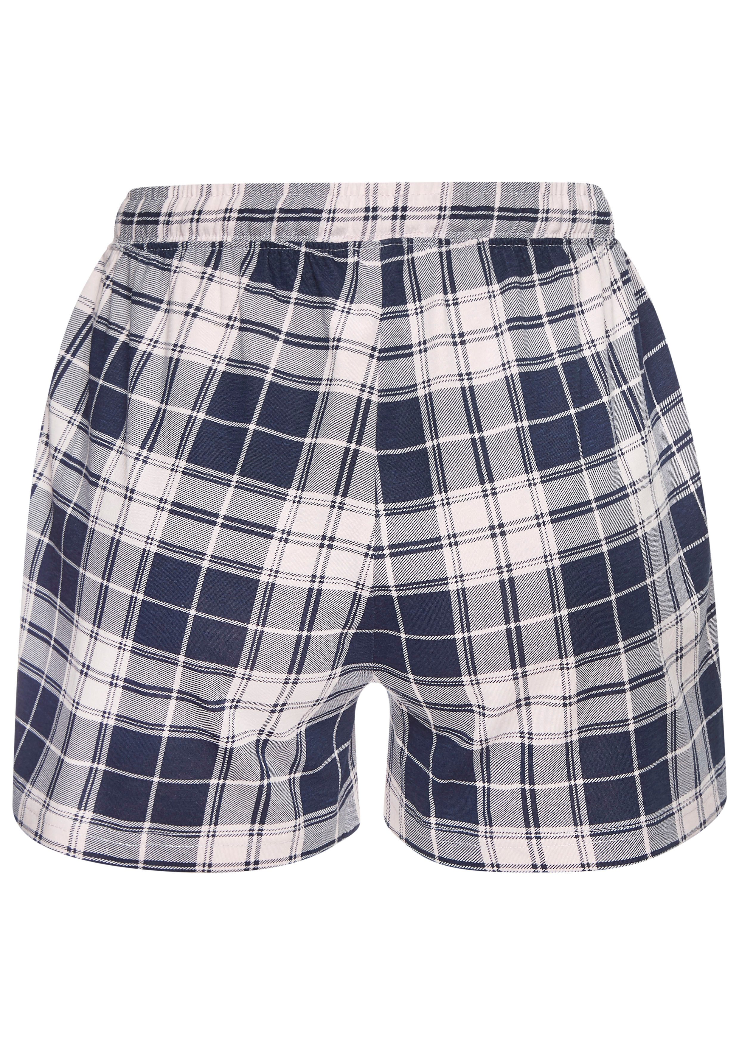 Vivance Dreams Pyjamashort Met strepen en ruiten (set, 2-delig)