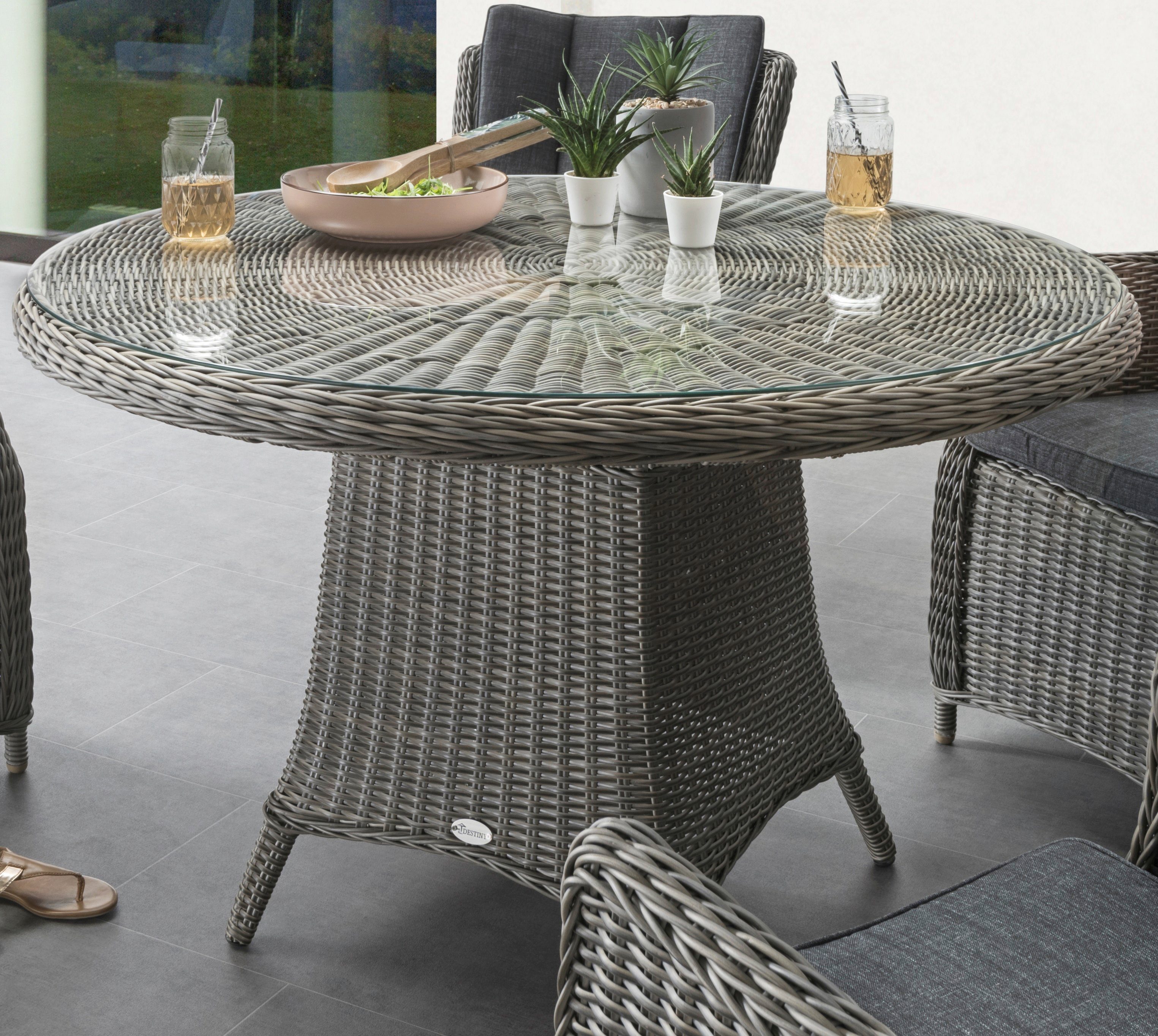 Destiny Tuin-eethoek Palma Luna Aluminium, polyrotan (set, 9-delig)