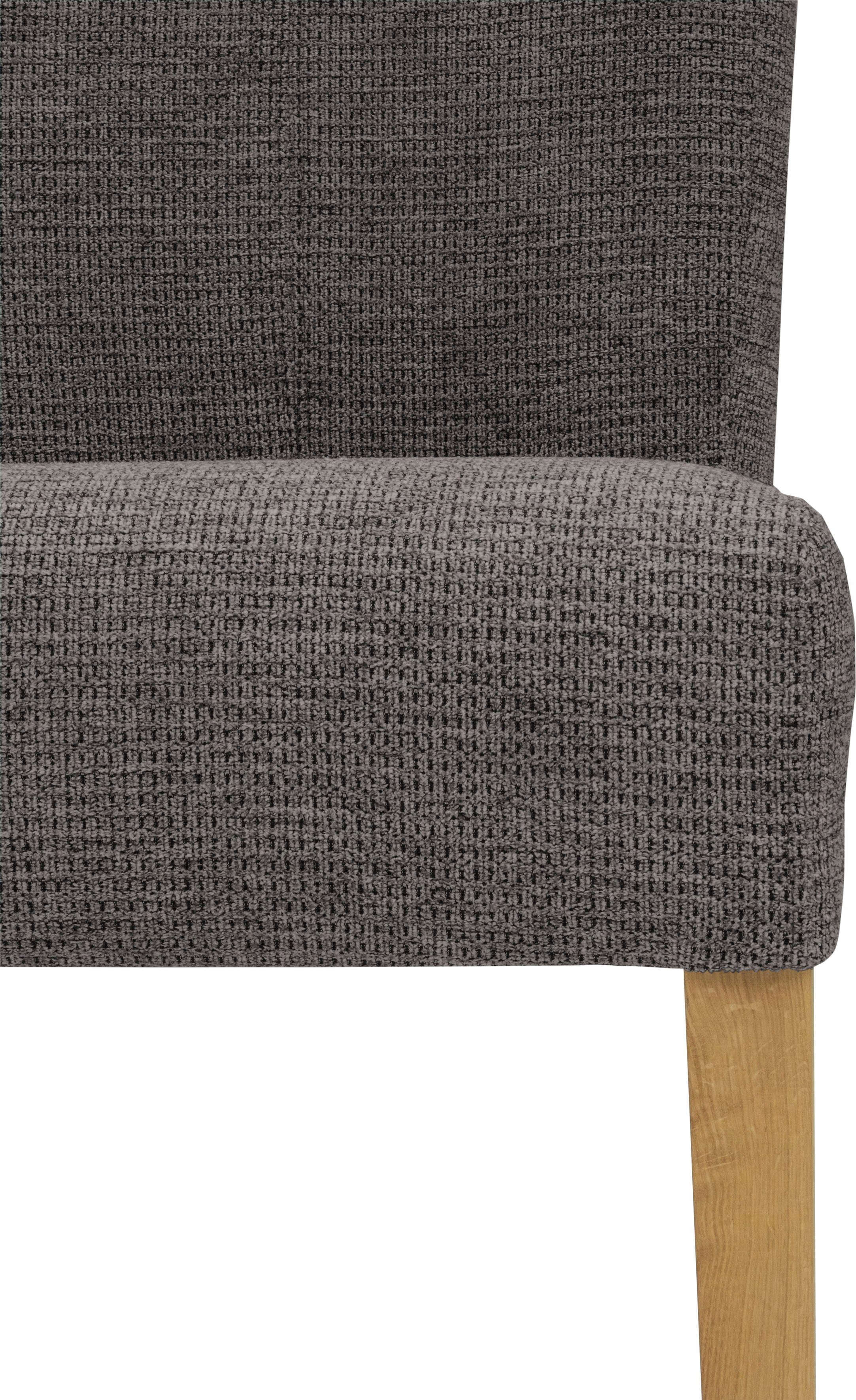 Home affaire Eetkamerstoel Queen Polsterstoel BESTSELLER verschillende type bekleding, massief houten onderstel (set)