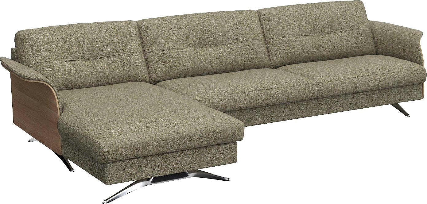 FLEXLUX Hoekbank Glow, super comfortabel door hoogwaardige zitconstructie met binnenvering, L-vorm