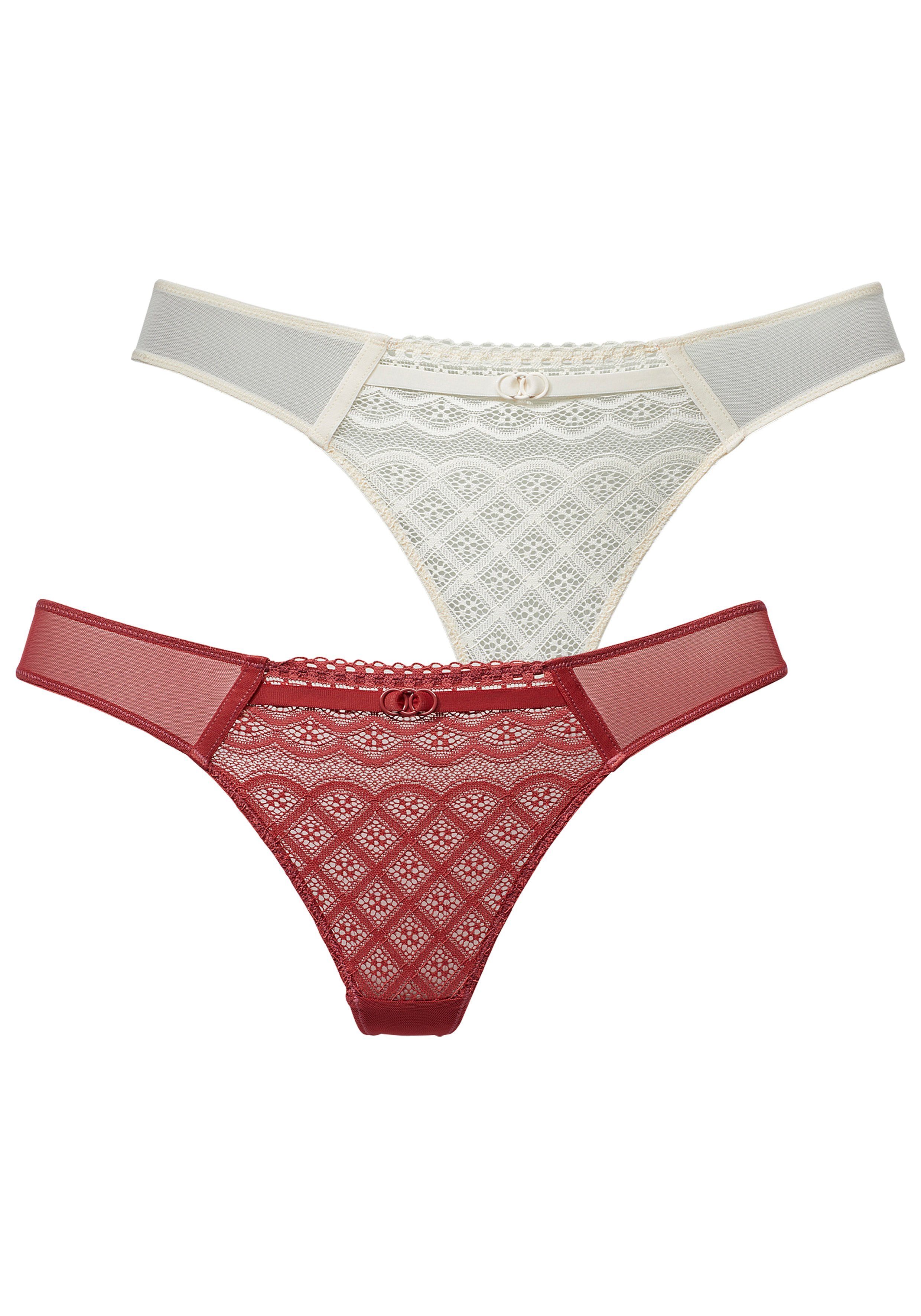 Petite fleur String van modieuze kant (Set van 2)