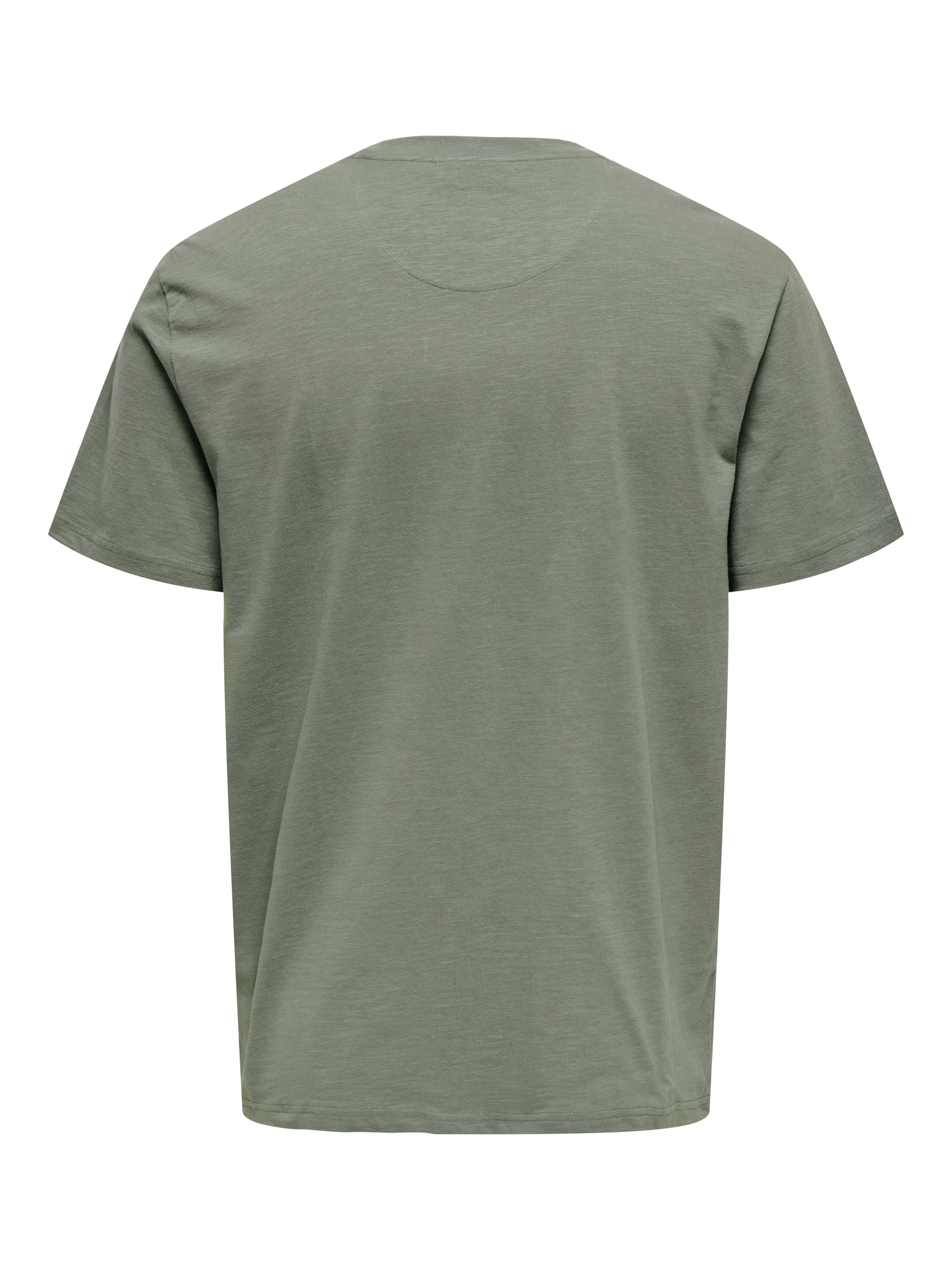 ONLY & SONS Shirt met ronde hals ONSPERRY LIFE REG LEAF POCKETTEE