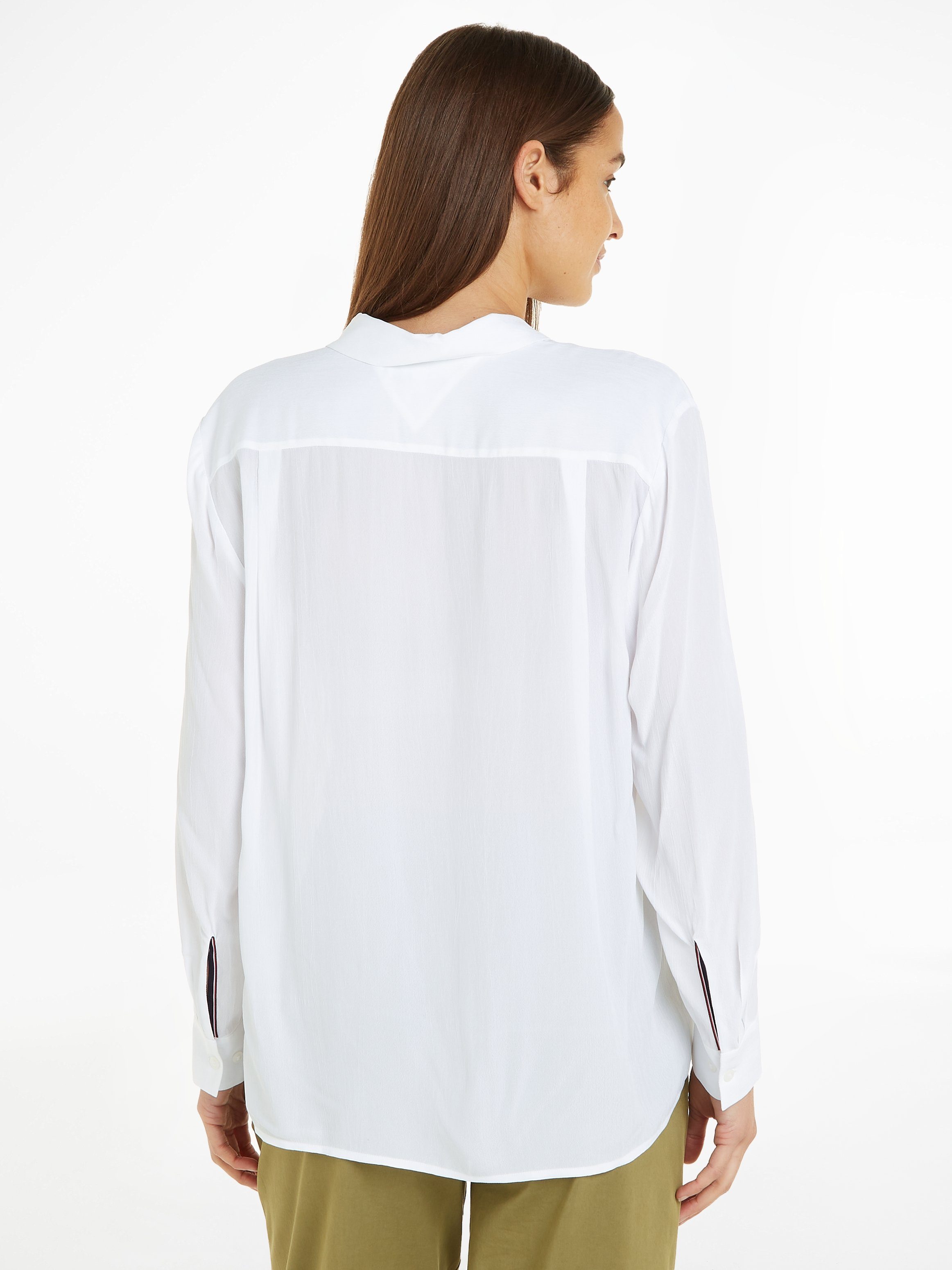 Tommy Hilfiger Overhemdblouse FLUID VIS CREPE REGULAR SHIRT LS