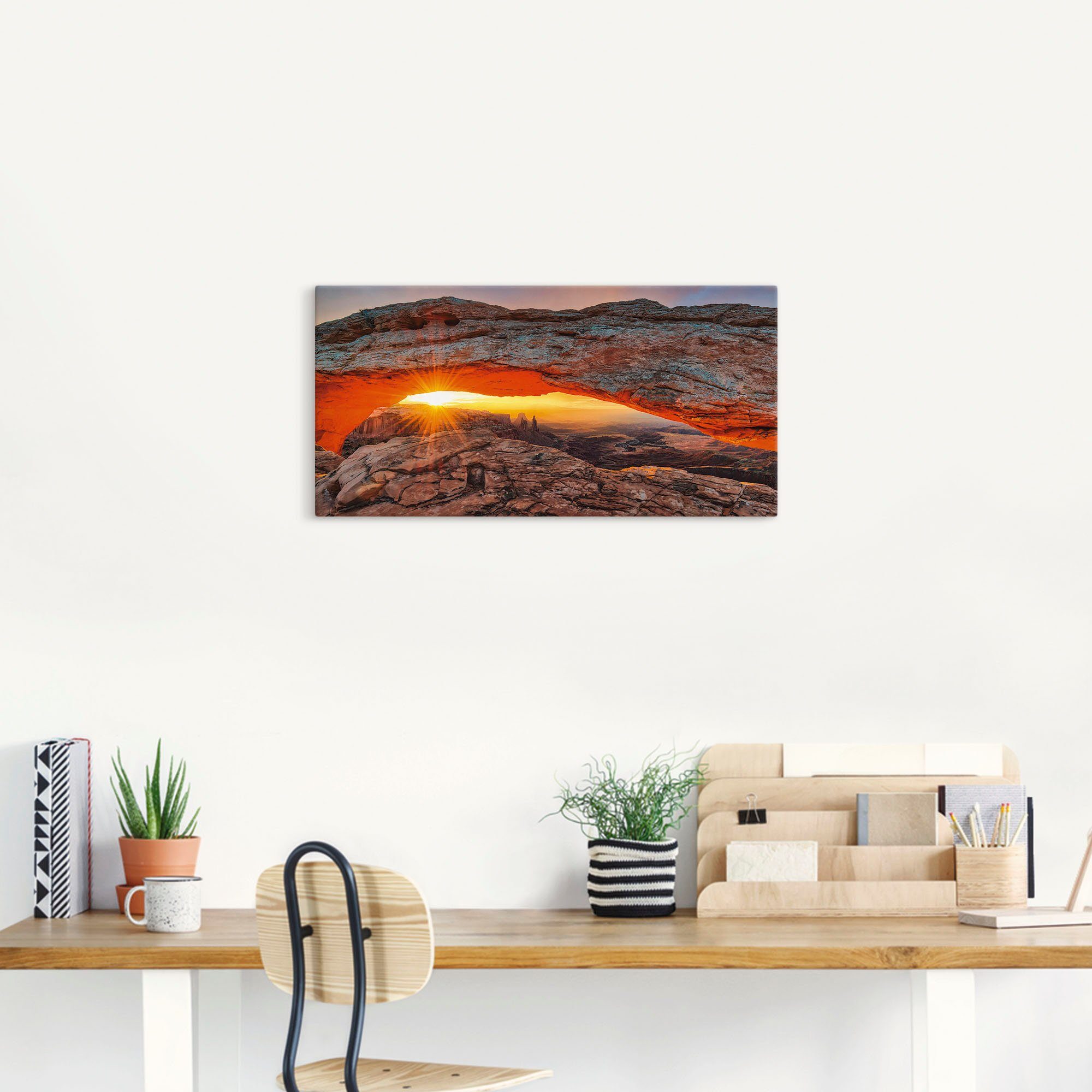 Artland Artprint Iconic Mesa Arch als artprint van aluminium, artprint voor buiten, artprint op linnen, poster in verschillende maten. maten