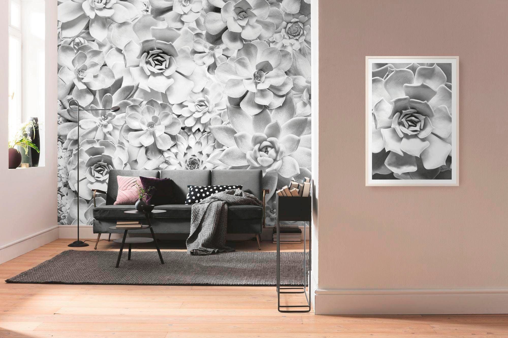 Komar Vliesbehang Digitale print vlies - Shades Black and White - Afmeting 400 x 250 cm (1 stuk)