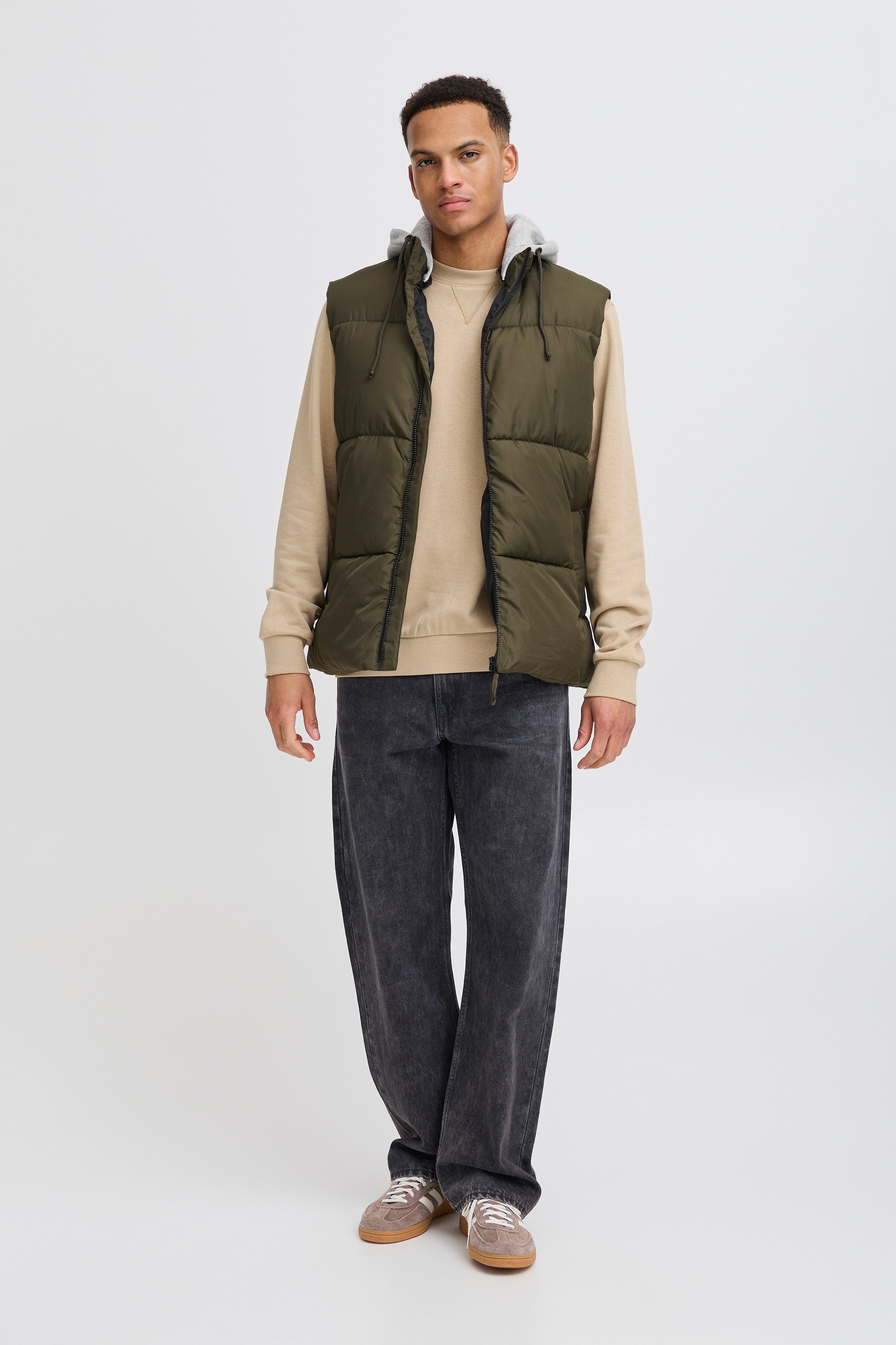Blend Outdoorjack BHELWIN vest w. jersey hood